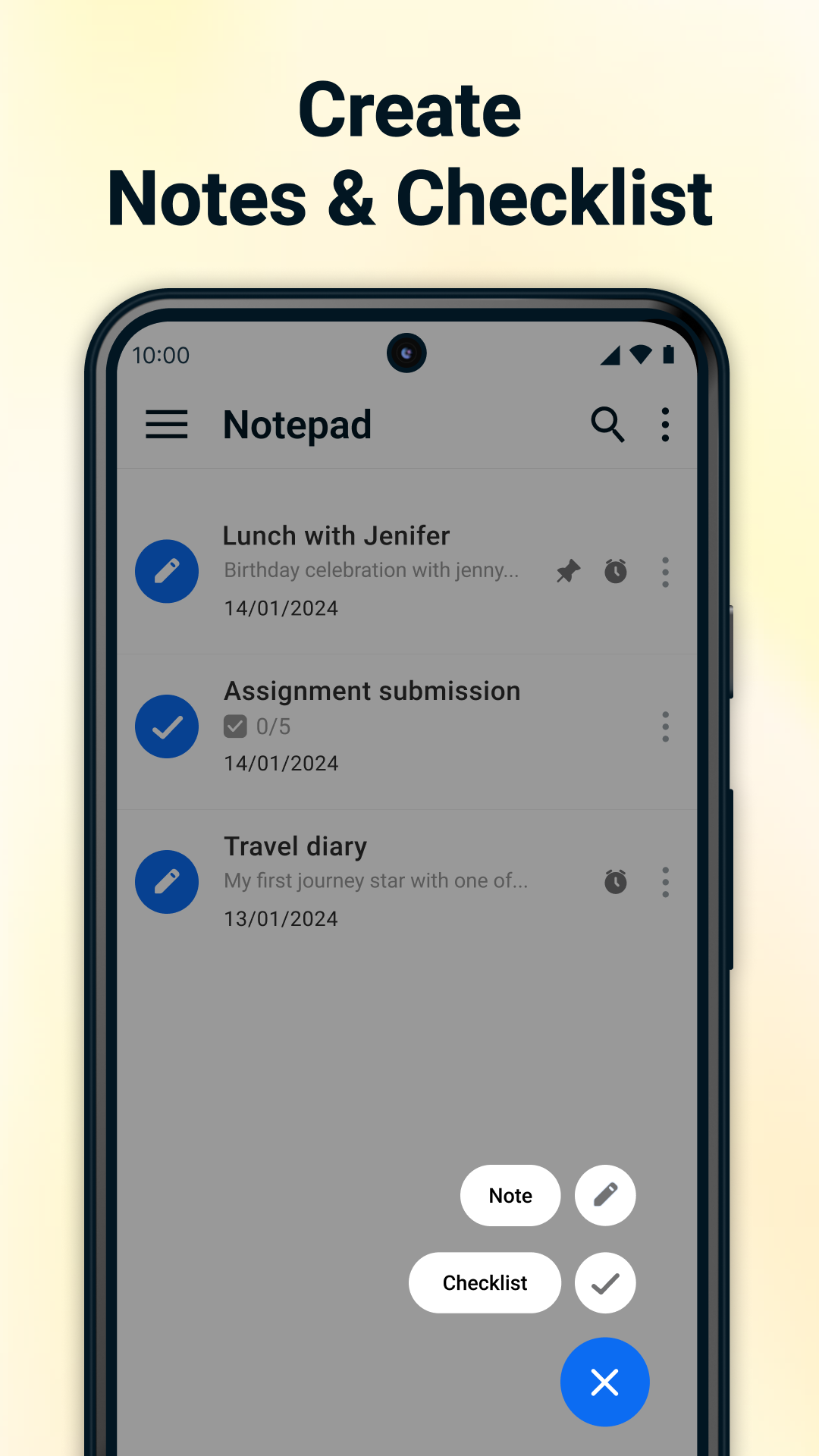 اسکرین شات 2 برنامه Notepad - Notes and Notebook