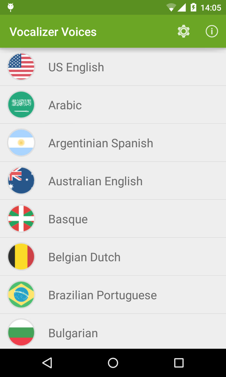 اسکرین شات 1 برنامه Vocalizer TTS Voice (English)
