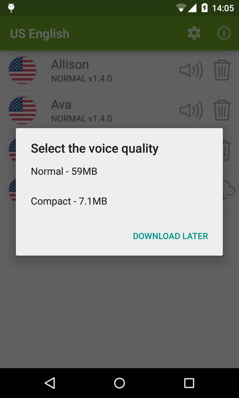 اسکرین شات 2 برنامه Vocalizer TTS Voice (English)