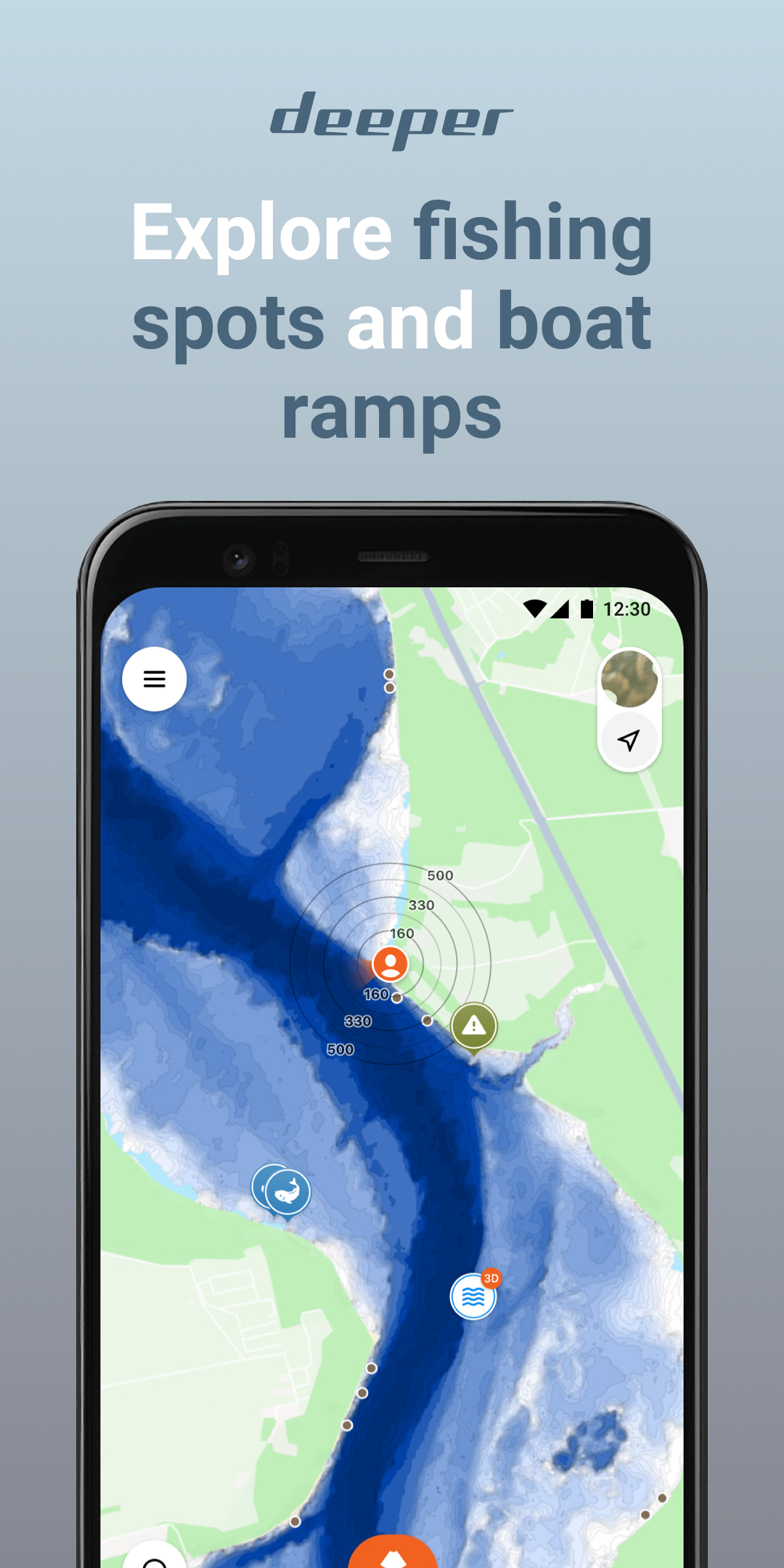 اسکرین شات 2 برنامه Fish Deeper - Fishing App