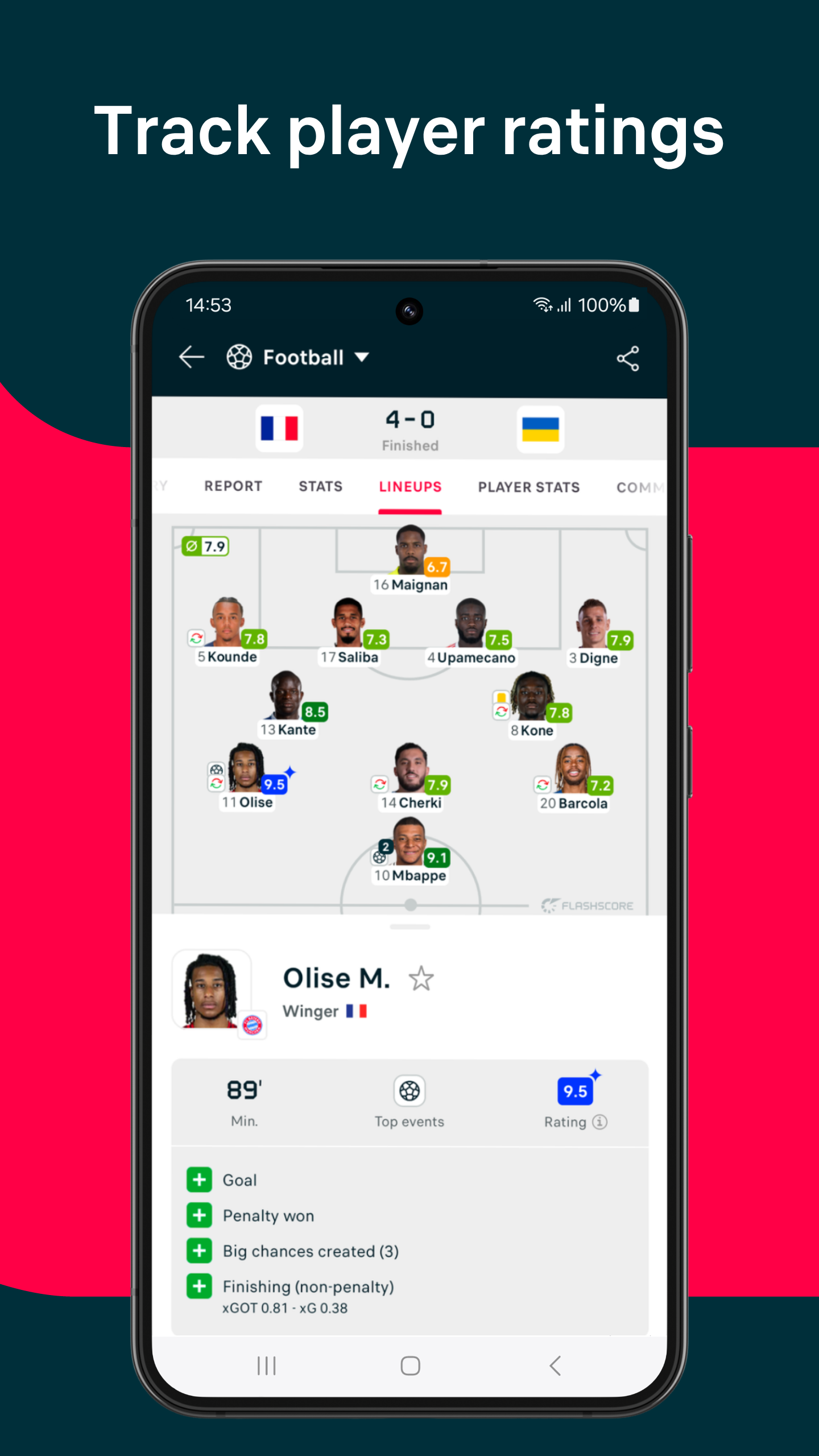 اسکرین شات 3 برنامه Flashscore: Live Scores & News