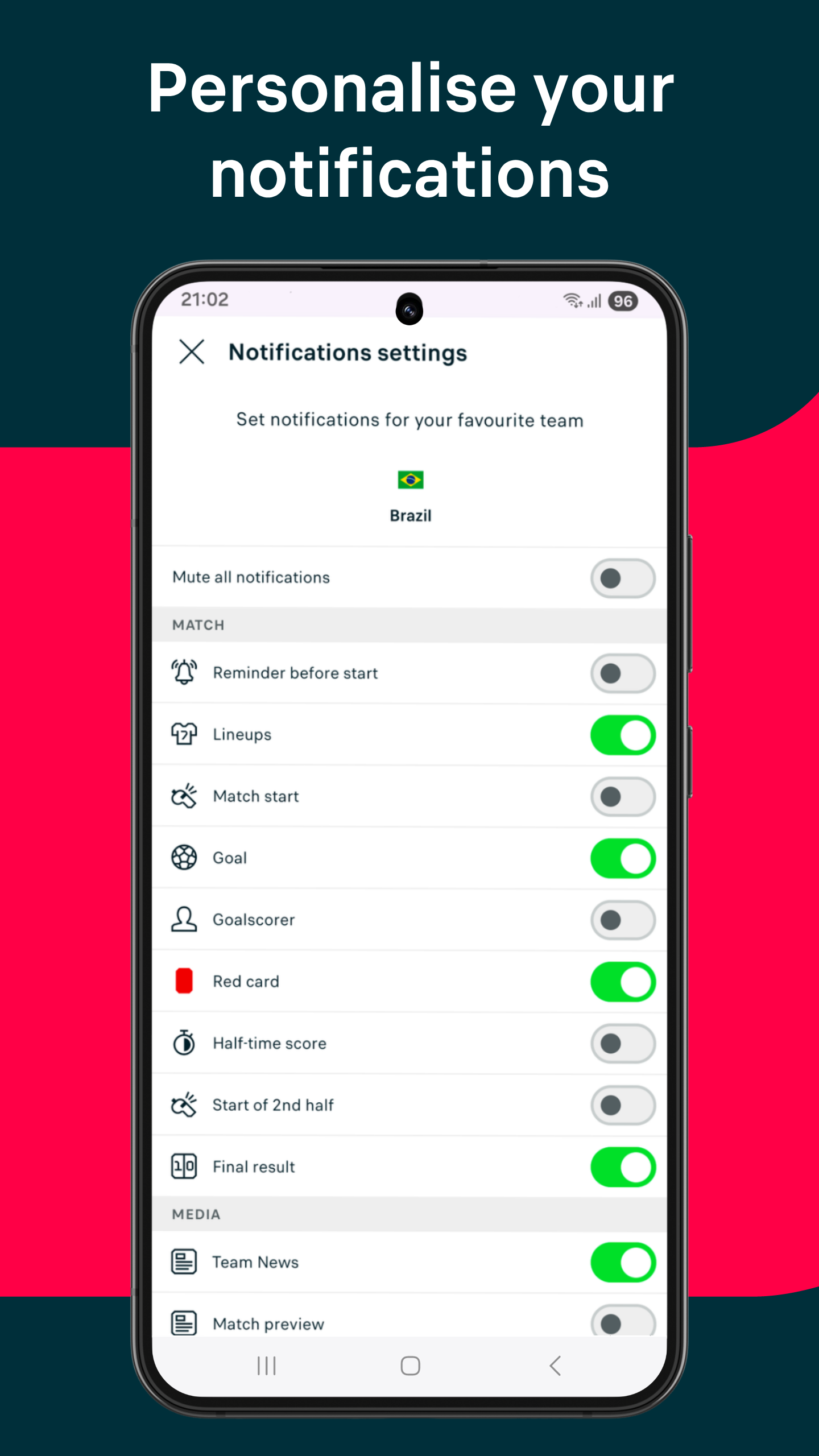 اسکرین شات 8 برنامه Flashscore: Live Scores & News