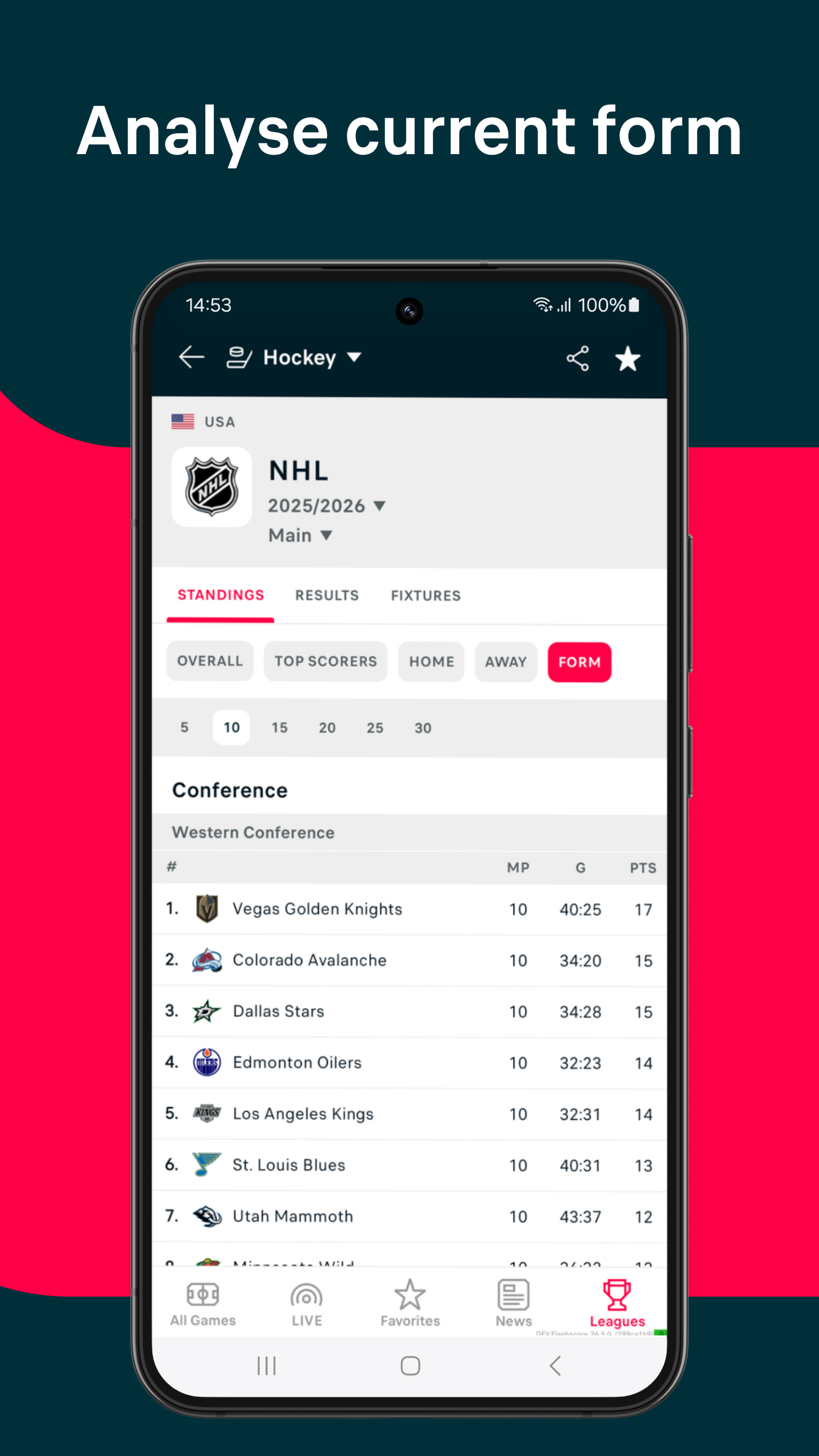 اسکرین شات 6 برنامه Flashscore: Live Scores & News