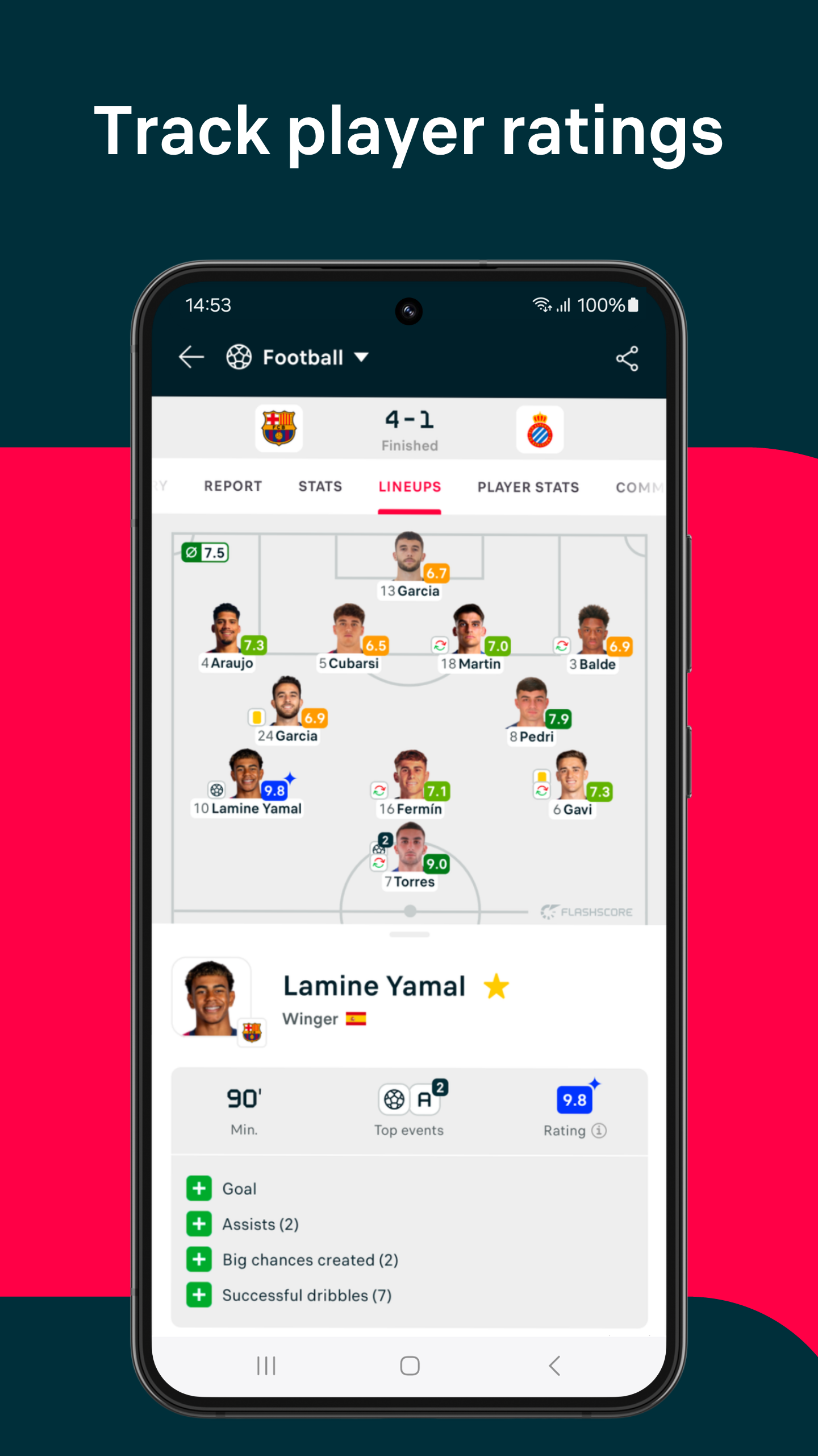 اسکرین شات 3 برنامه Flashscore: Live Scores & News