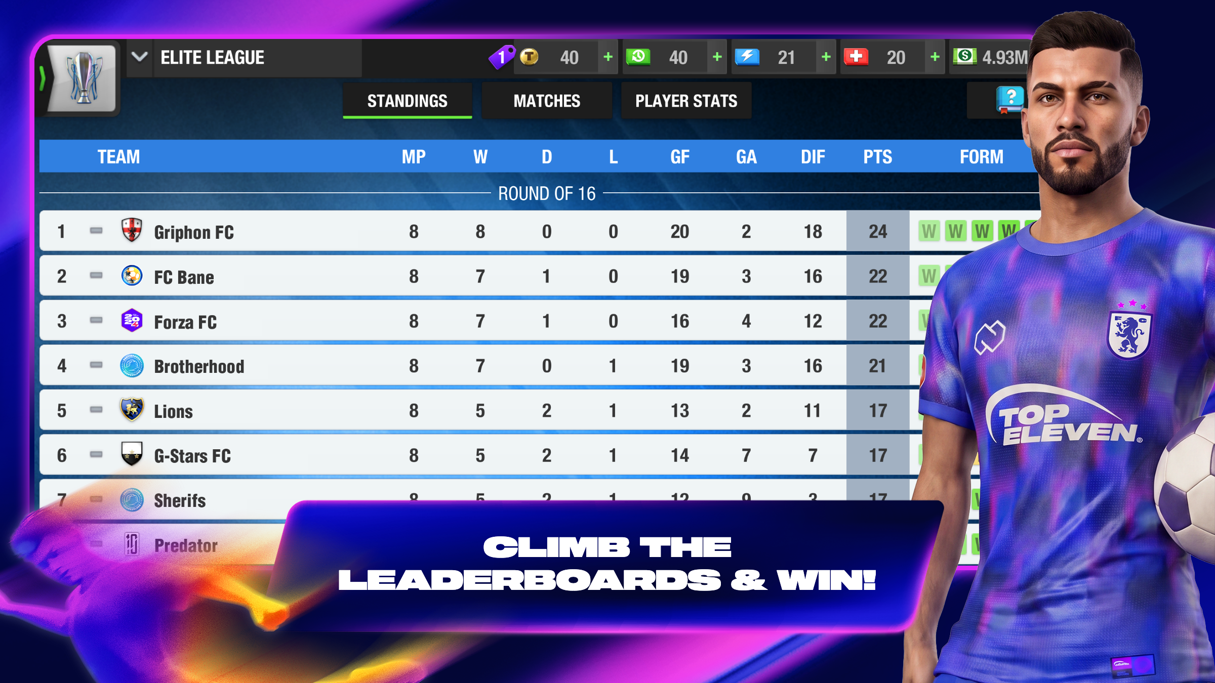 اسکرین شات 6 بازی Top Eleven Be a Soccer Manager