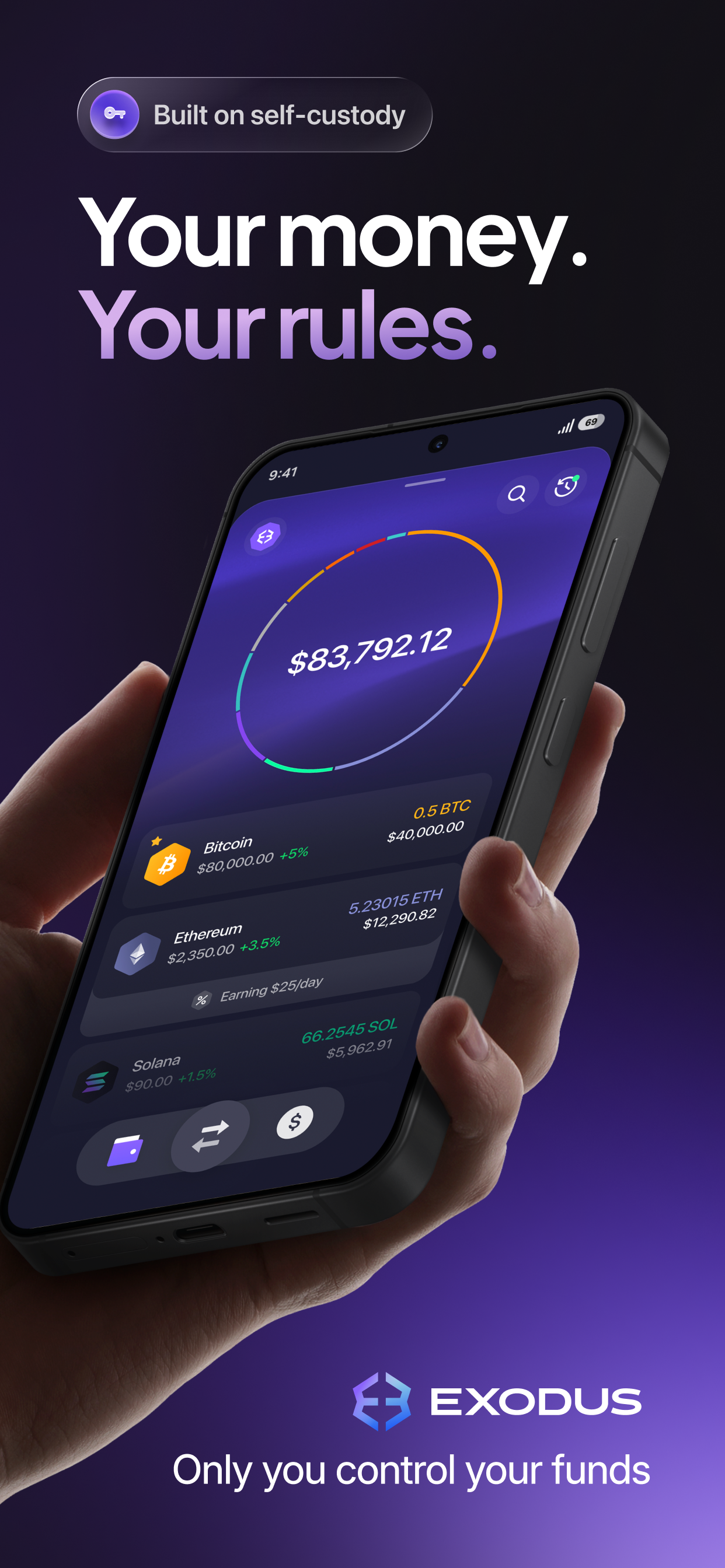 اسکرین شات 1 برنامه Exodus: Crypto & Payments