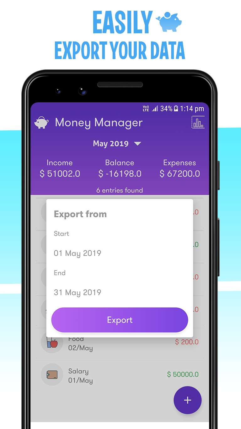اسکرین شات 5 برنامه Money Manager : Expense Tracke