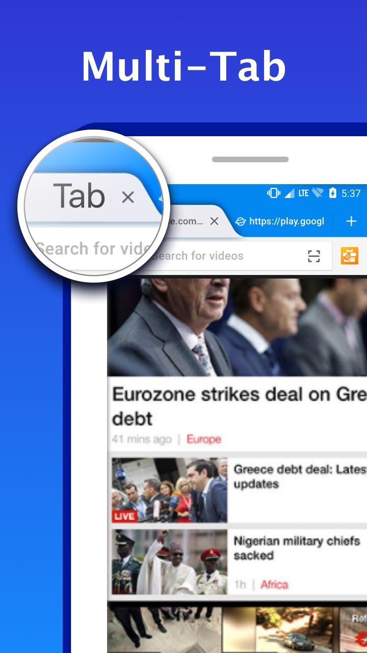 اسکرین شات 1 برنامه Web Browser for Android