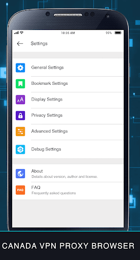 اسکرین شات 4 برنامه Canada Unblock Proxy Browser - VPN Private Browser