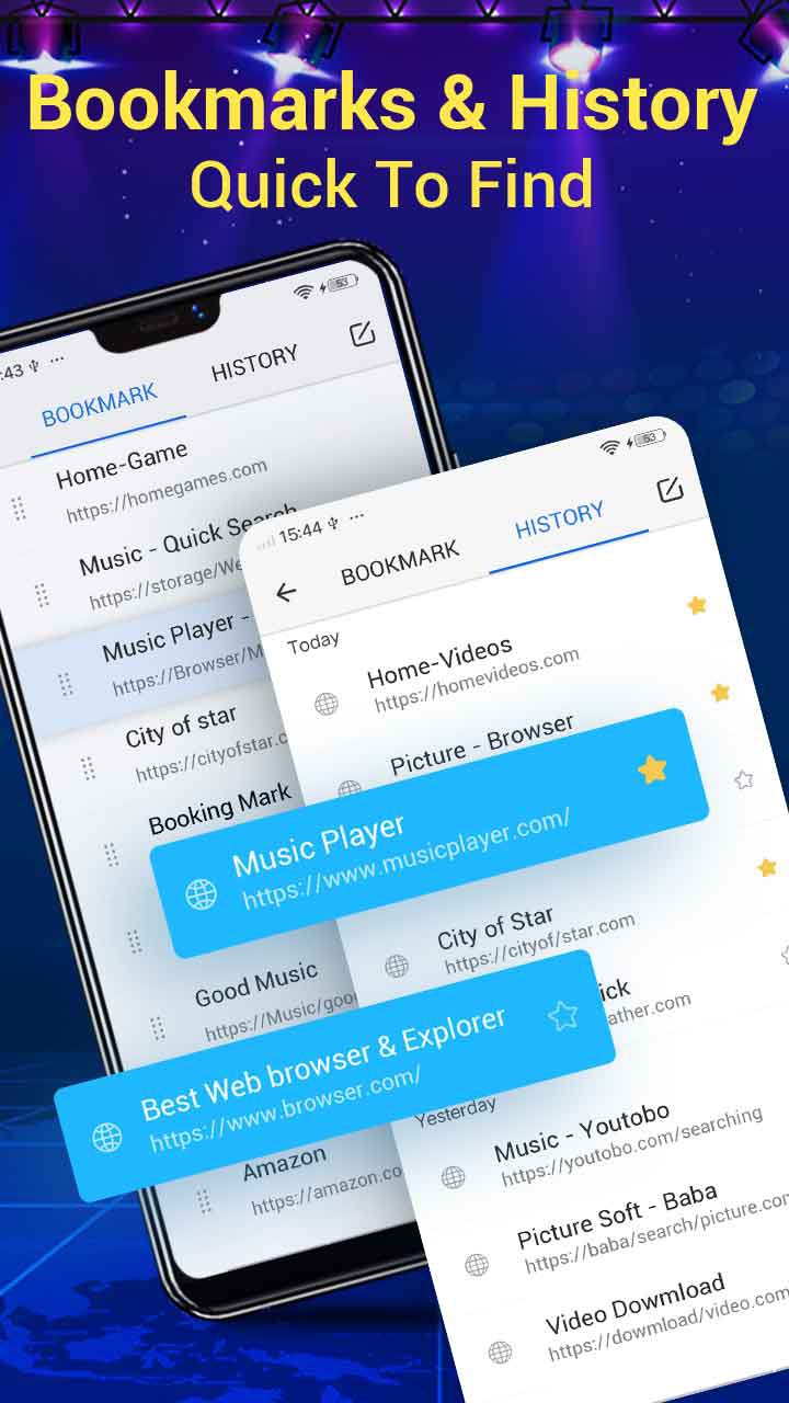 اسکرین شات 5 برنامه Web Browser & Fast Explorer