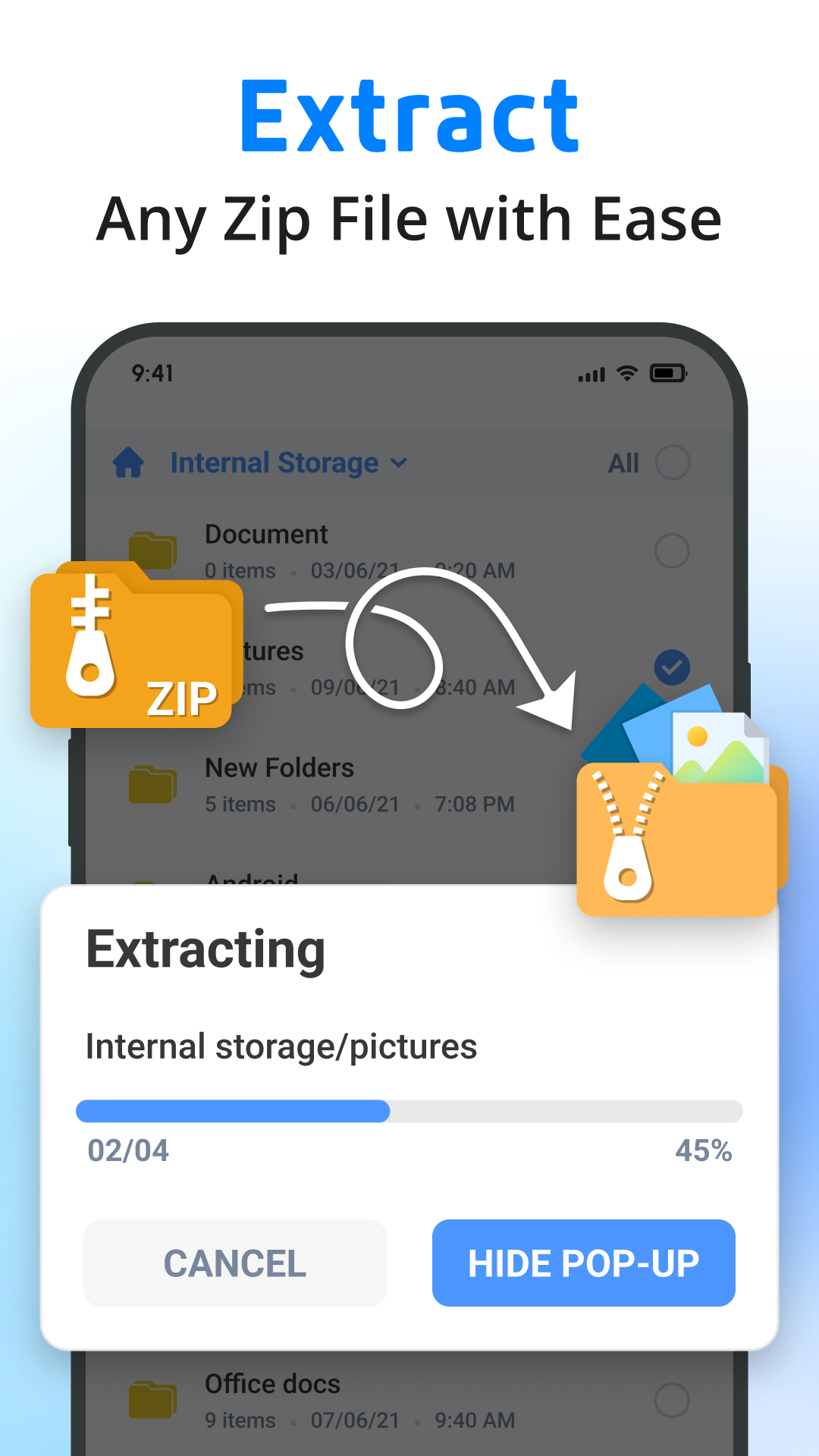 اسکرین شات 3 برنامه File Archiver - Extract, Unzip
