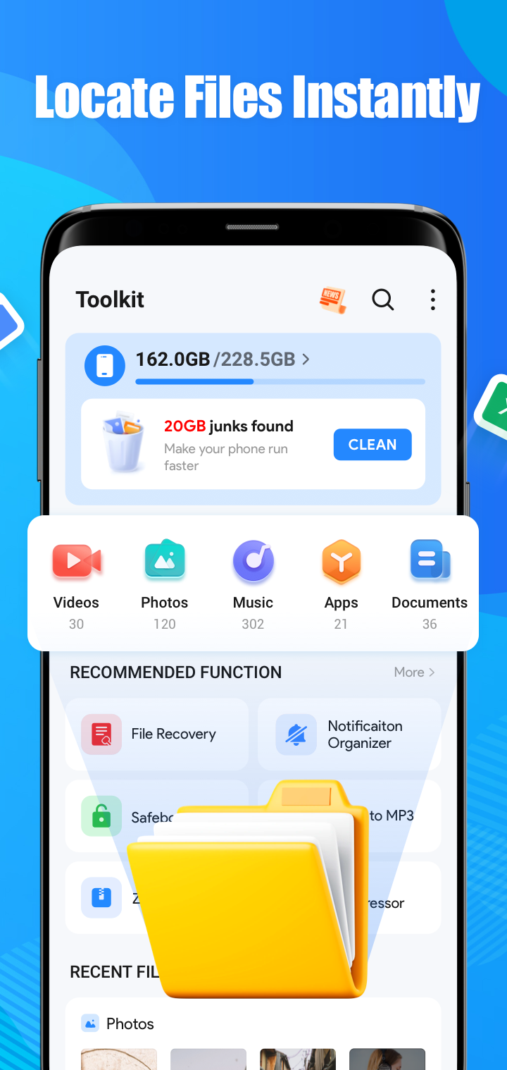 اسکرین شات 2 برنامه FilesPro - Files Clean
