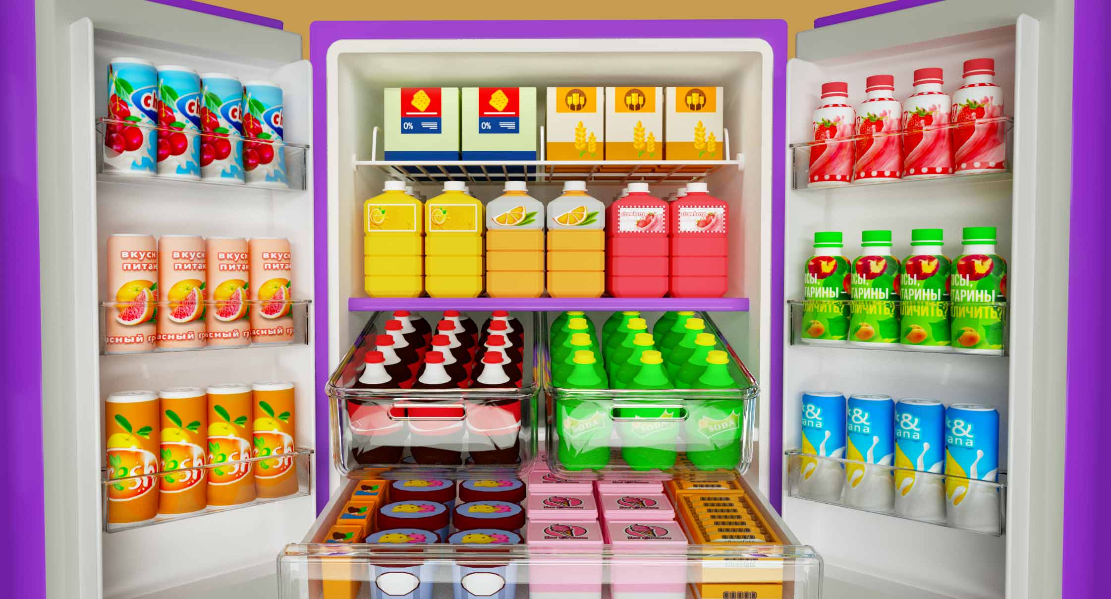 اسکرین شات 1 بازی Fill Up Fridge:Organizing Game