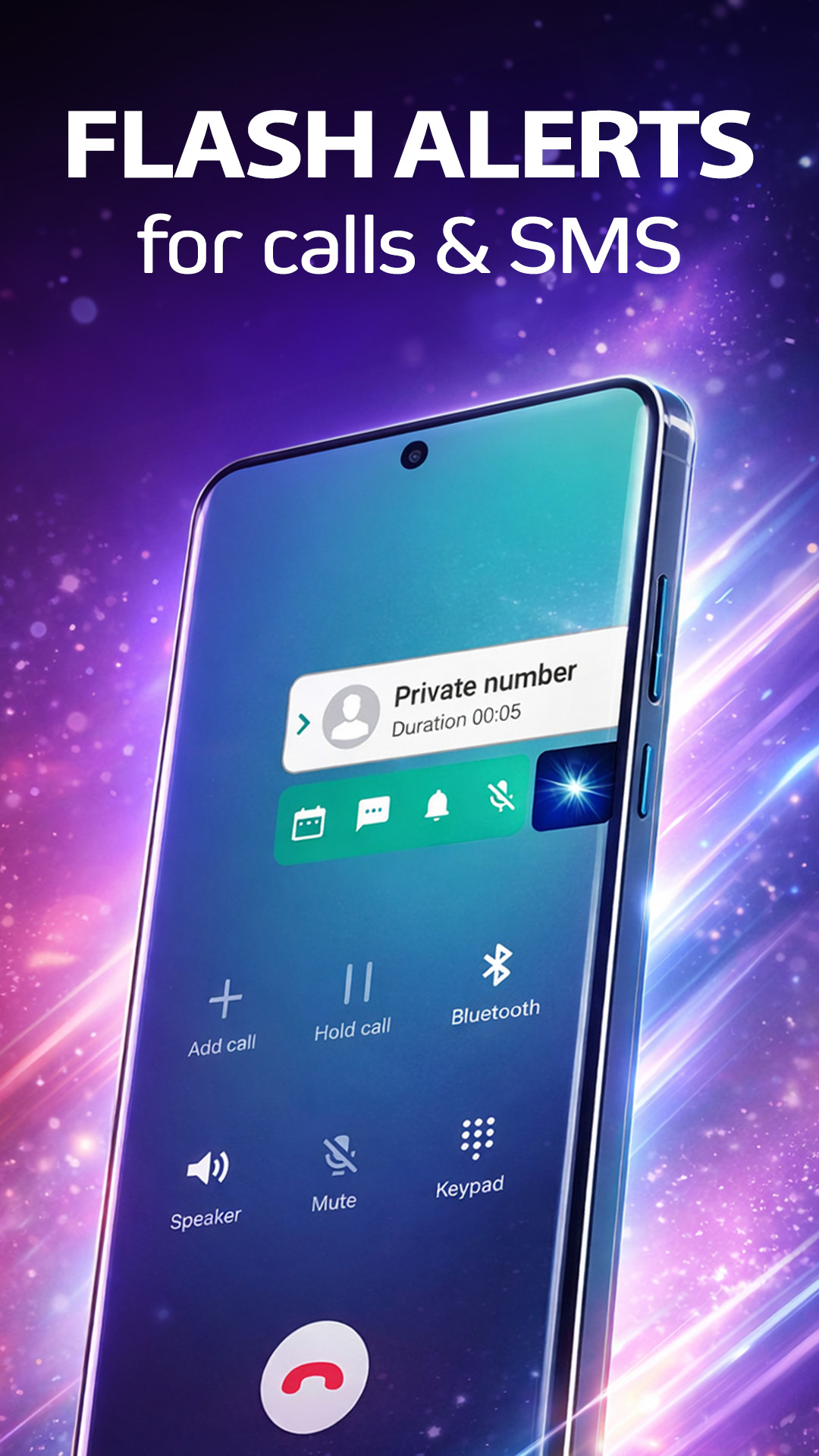 اسکرین شات 2 برنامه Flash Alerts: Calls & Messages
