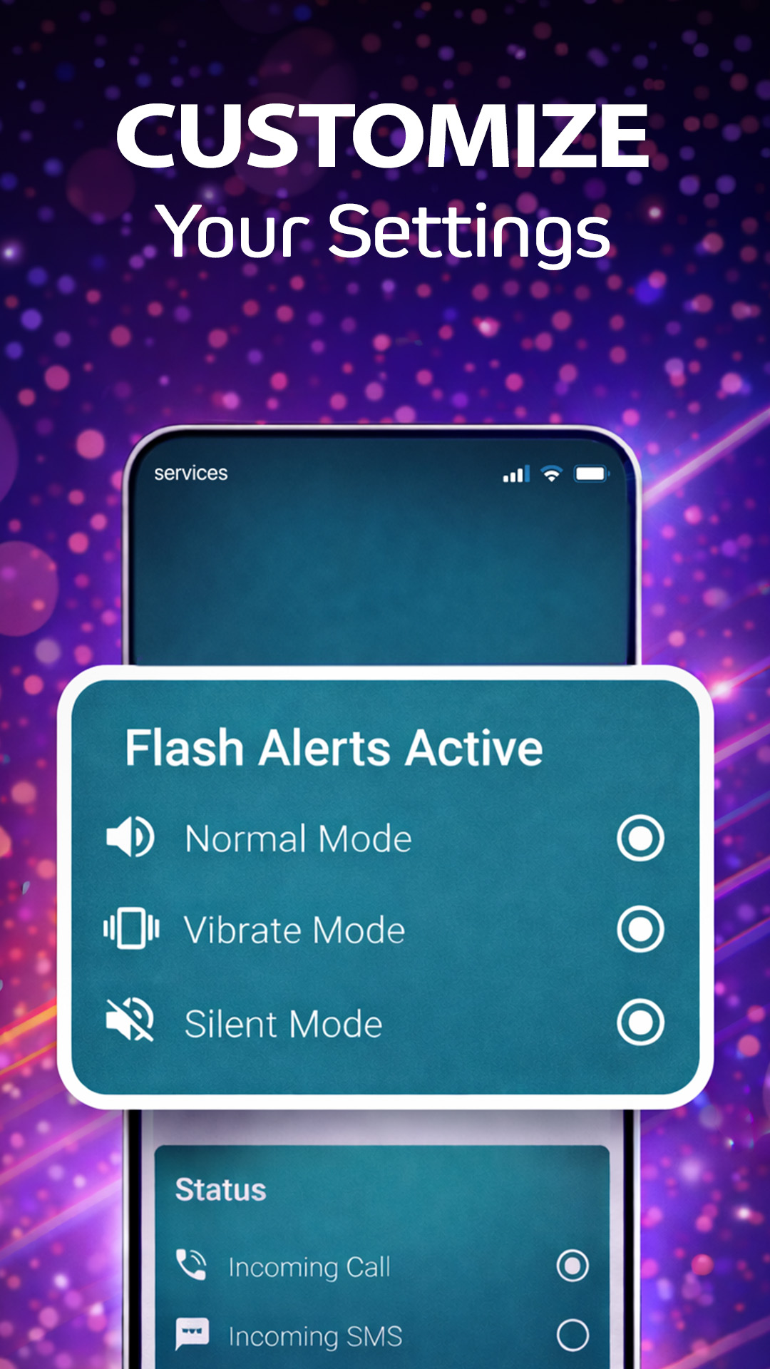 اسکرین شات 7 برنامه Flash Alerts: Calls & Messages