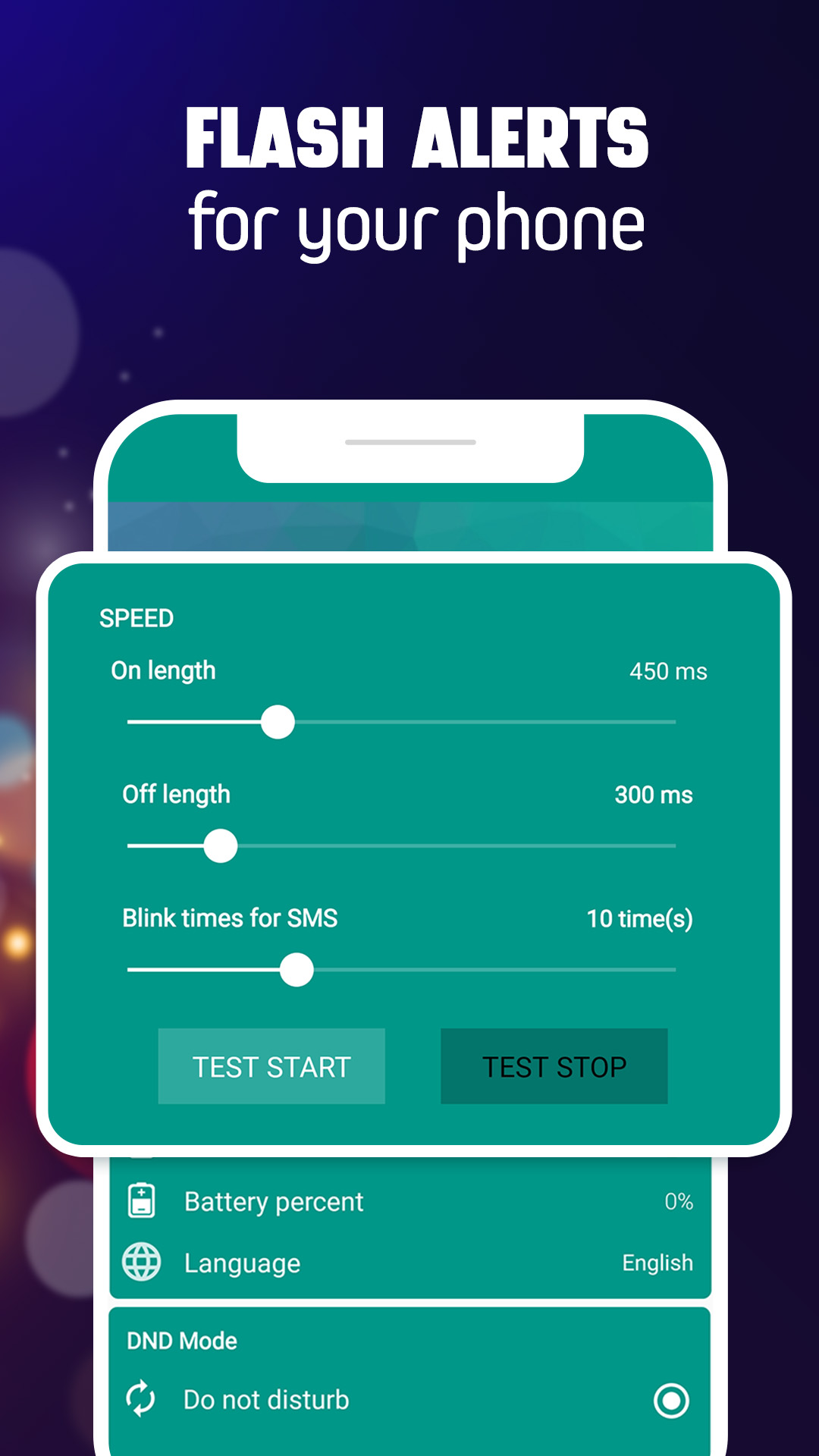 اسکرین شات 4 برنامه Flash Alerts: Calls & Messages