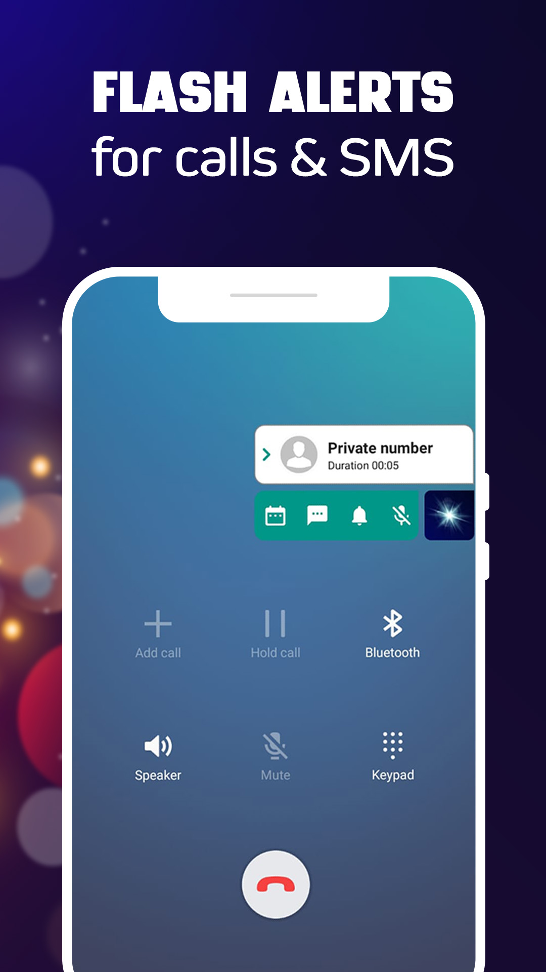 اسکرین شات 2 برنامه Flash Alerts: Calls & Messages