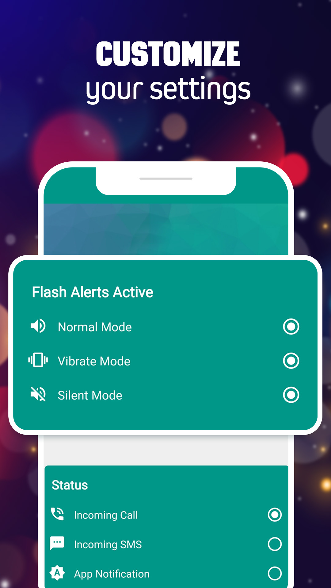 اسکرین شات 7 برنامه Flash Alerts: Calls & Messages