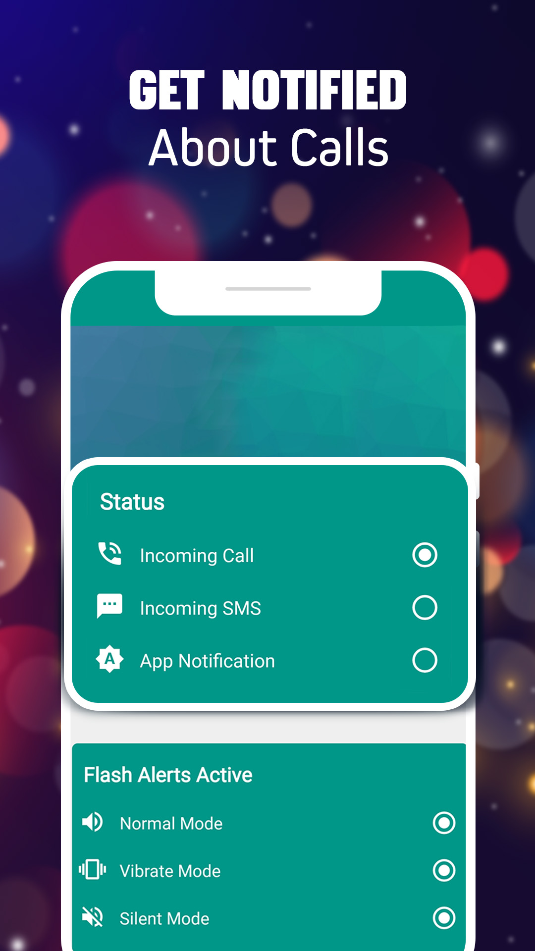 اسکرین شات 3 برنامه Flash Alerts: Calls & Messages