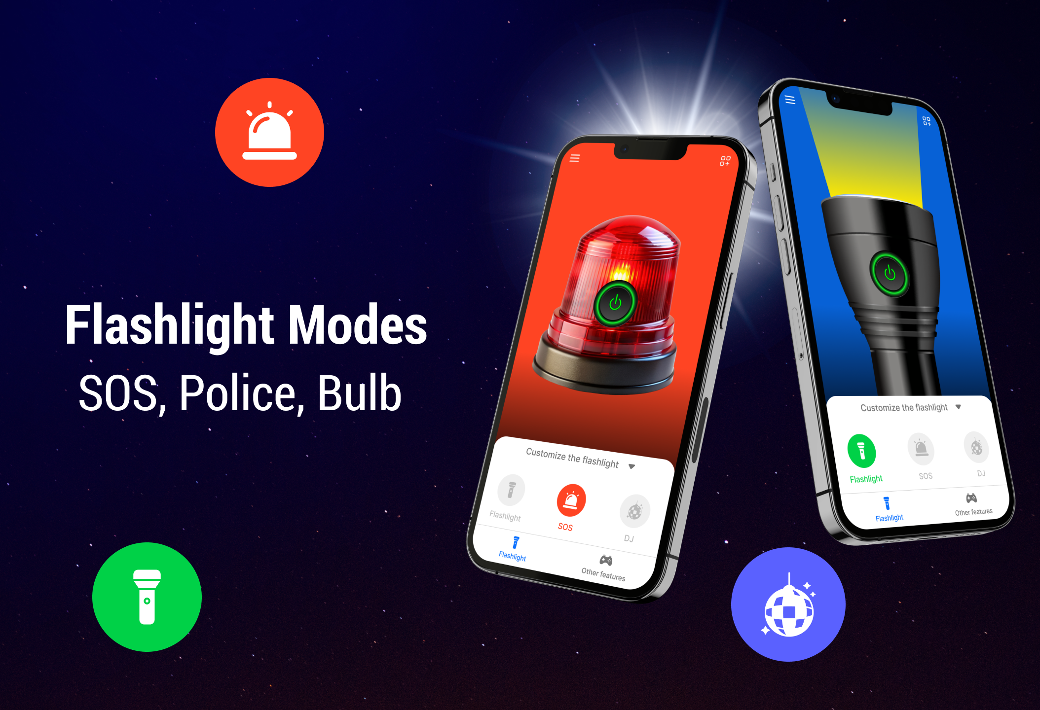 اسکرین شات 4 برنامه Flash Alert: Flashlight & LED