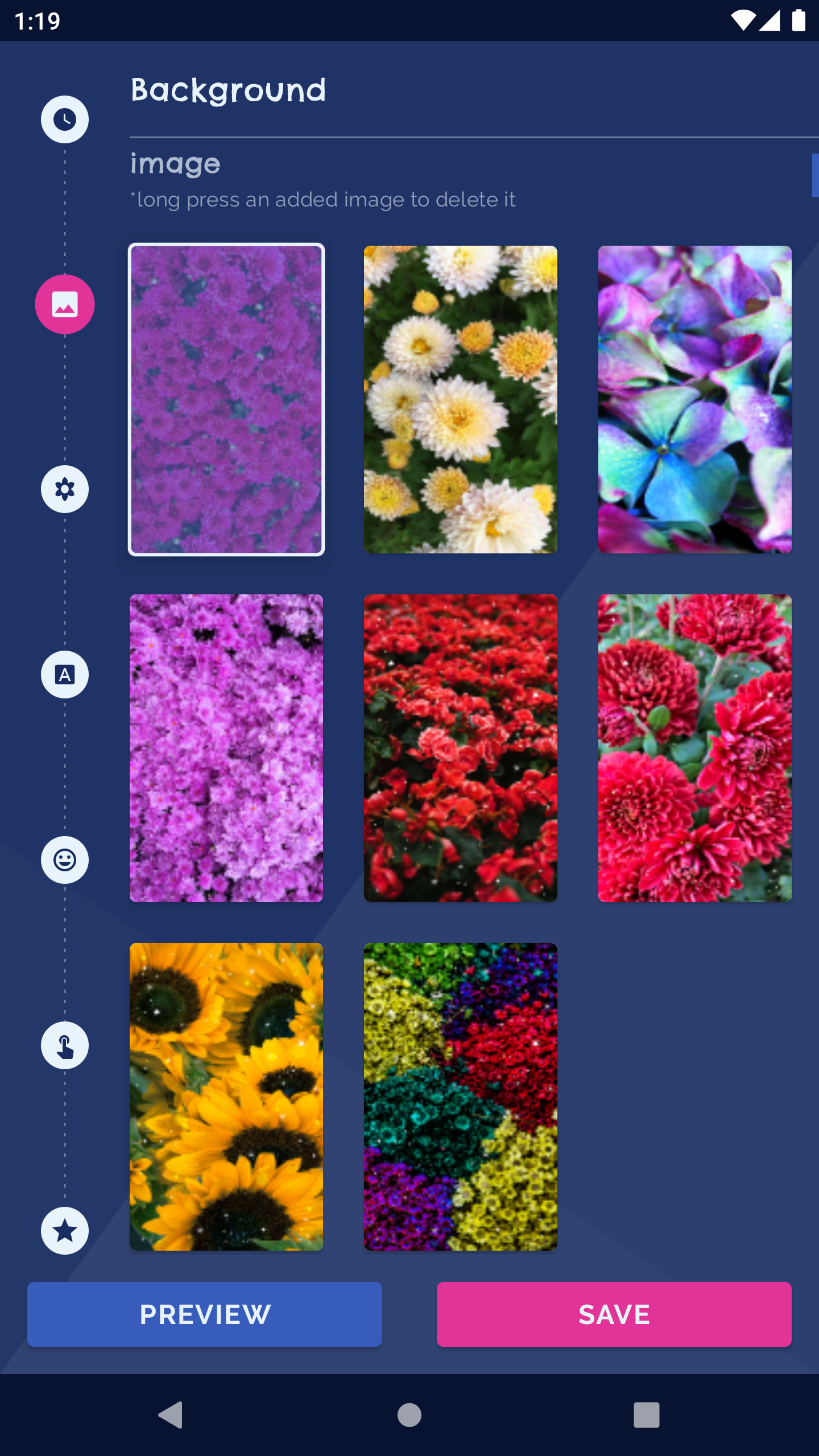 اسکرین شات 1 برنامه Flower Live Wallpaper Clock 4K