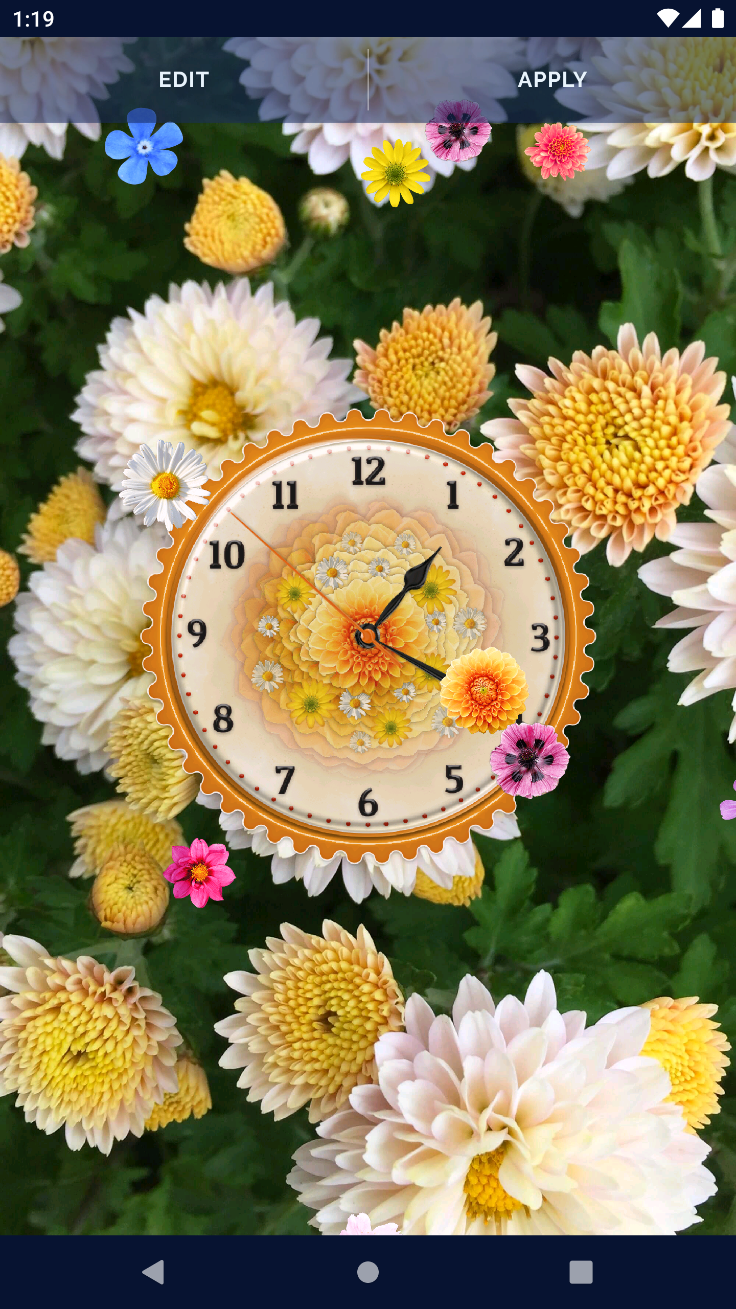 اسکرین شات 6 برنامه Flower Live Wallpaper Clock 4K