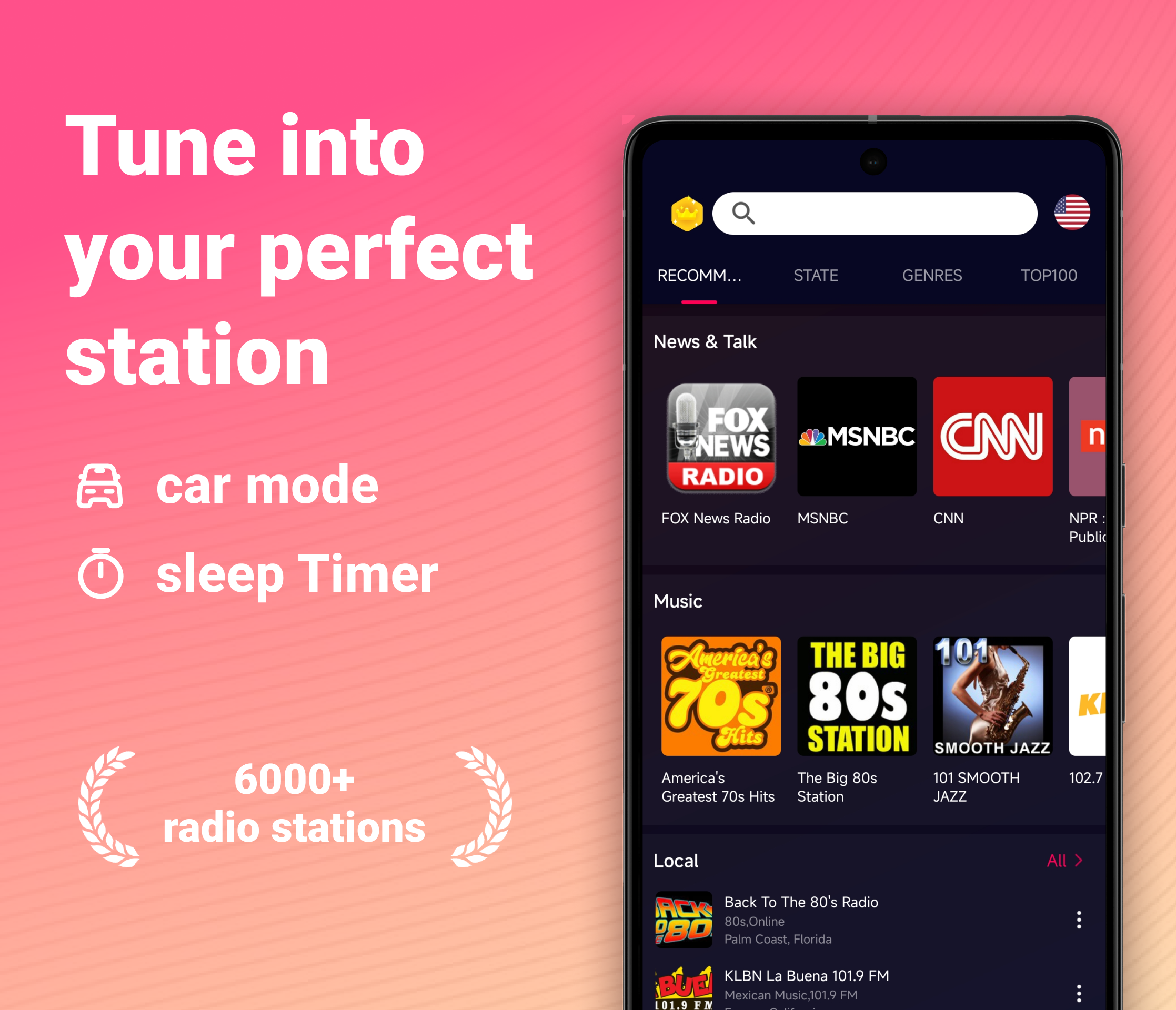 اسکرین شات 1 برنامه FM Radio, Live FM, Live radio