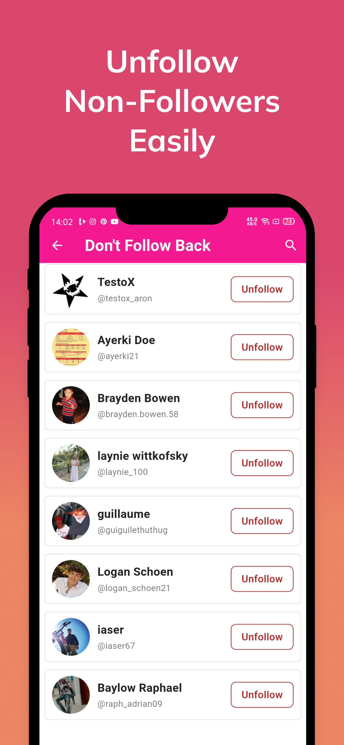 اسکرین شات 4 برنامه Followers - Unfollowers