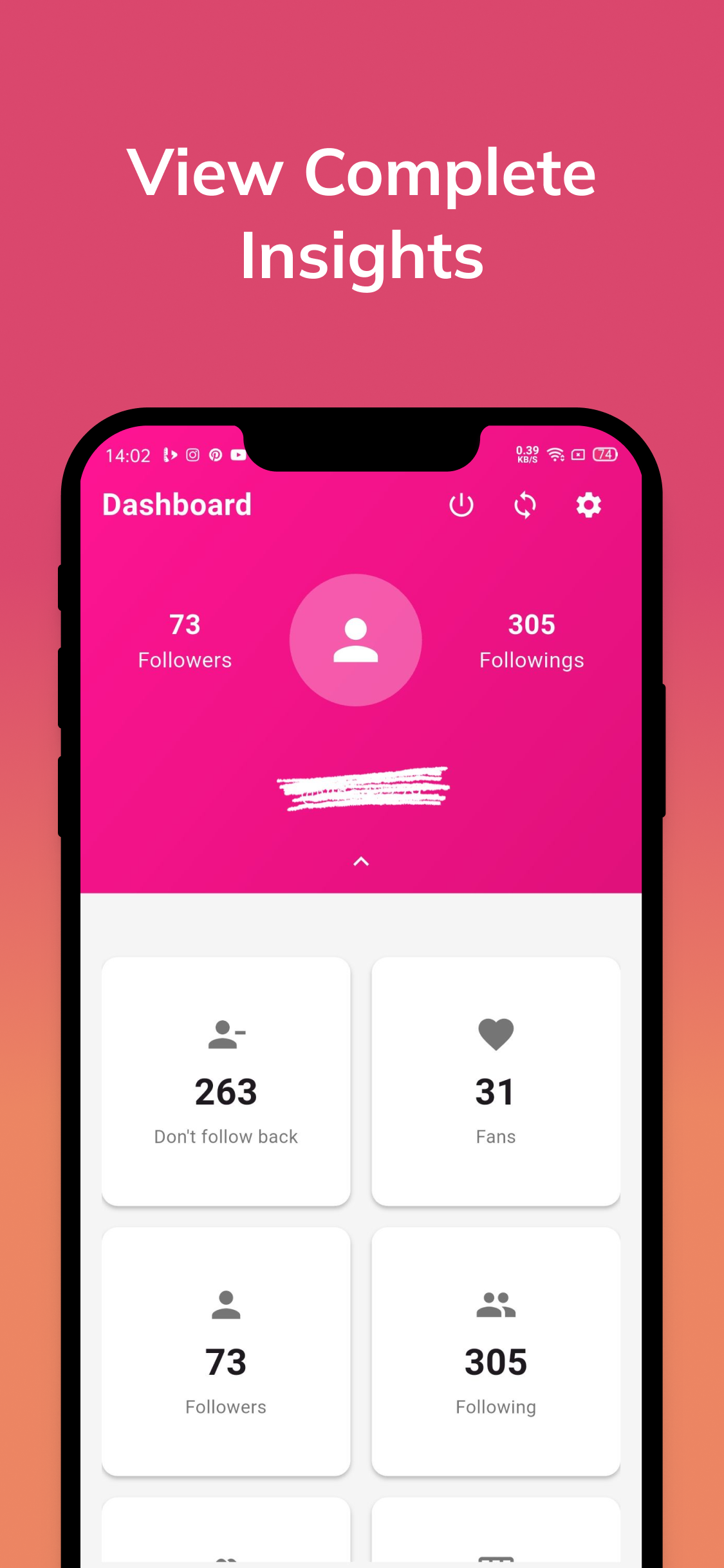 اسکرین شات 3 برنامه Followers - Unfollowers