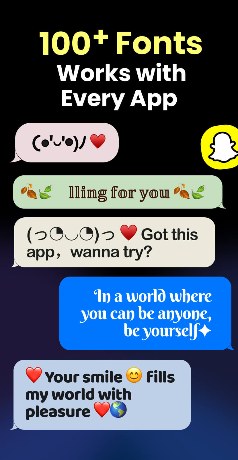 اسکرین شات 2 برنامه Fonts Keyboard Themes & Emoji