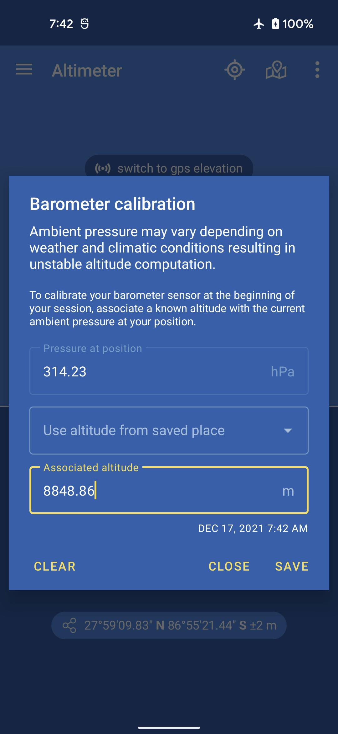 اسکرین شات 4 برنامه Altimeter