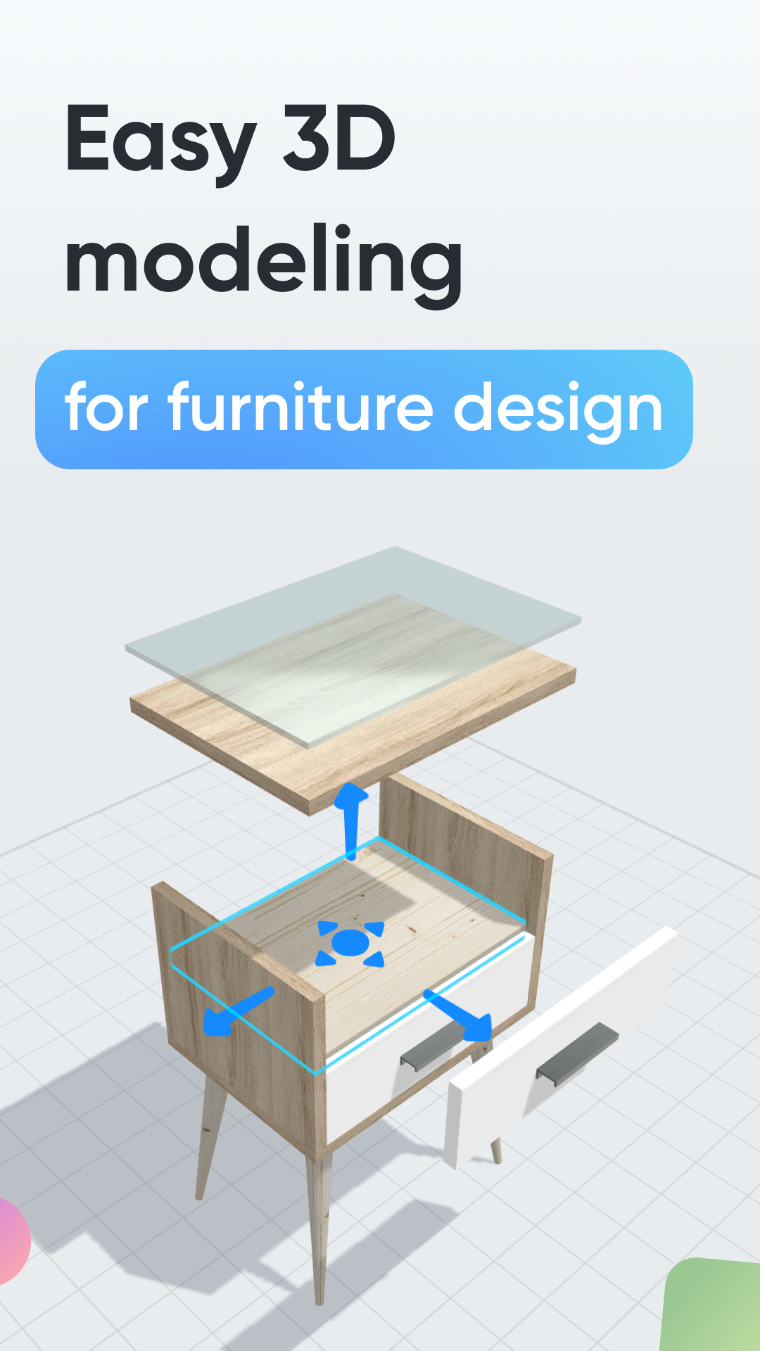 اسکرین شات 1 برنامه Moblo - furniture 3D modeling