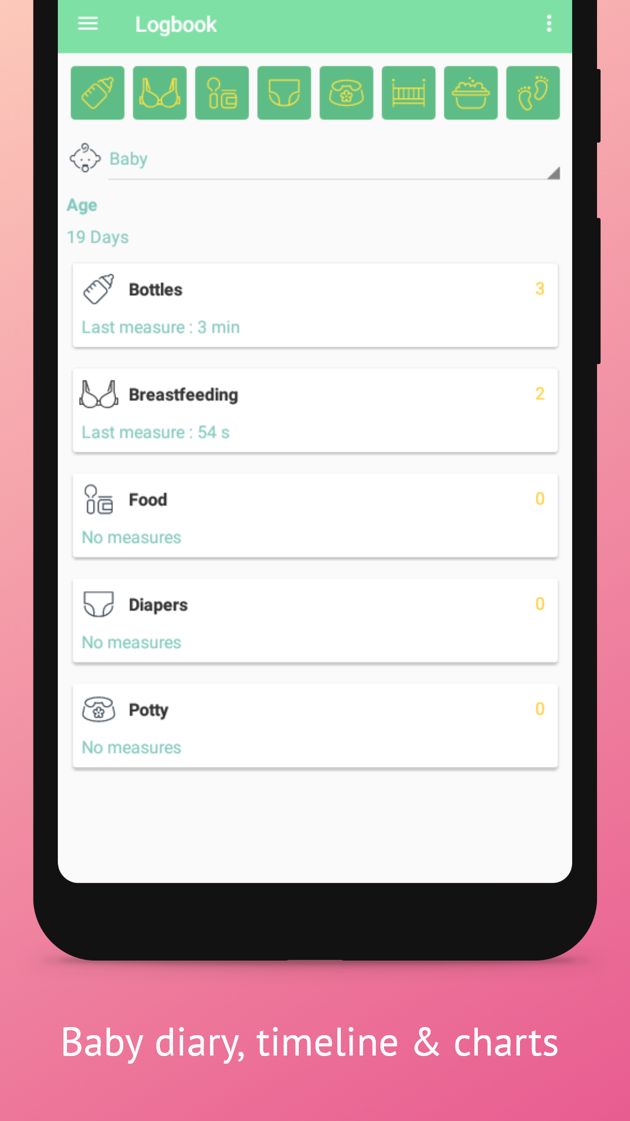 اسکرین شات 4 برنامه Baby Tracking / Baby's Diary