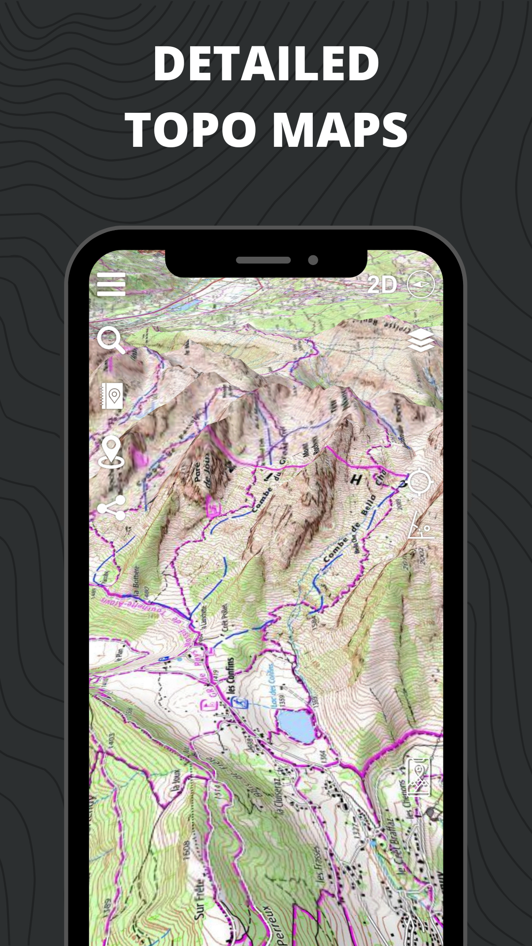 اسکرین شات 4 برنامه Relief Maps - 3D GPS