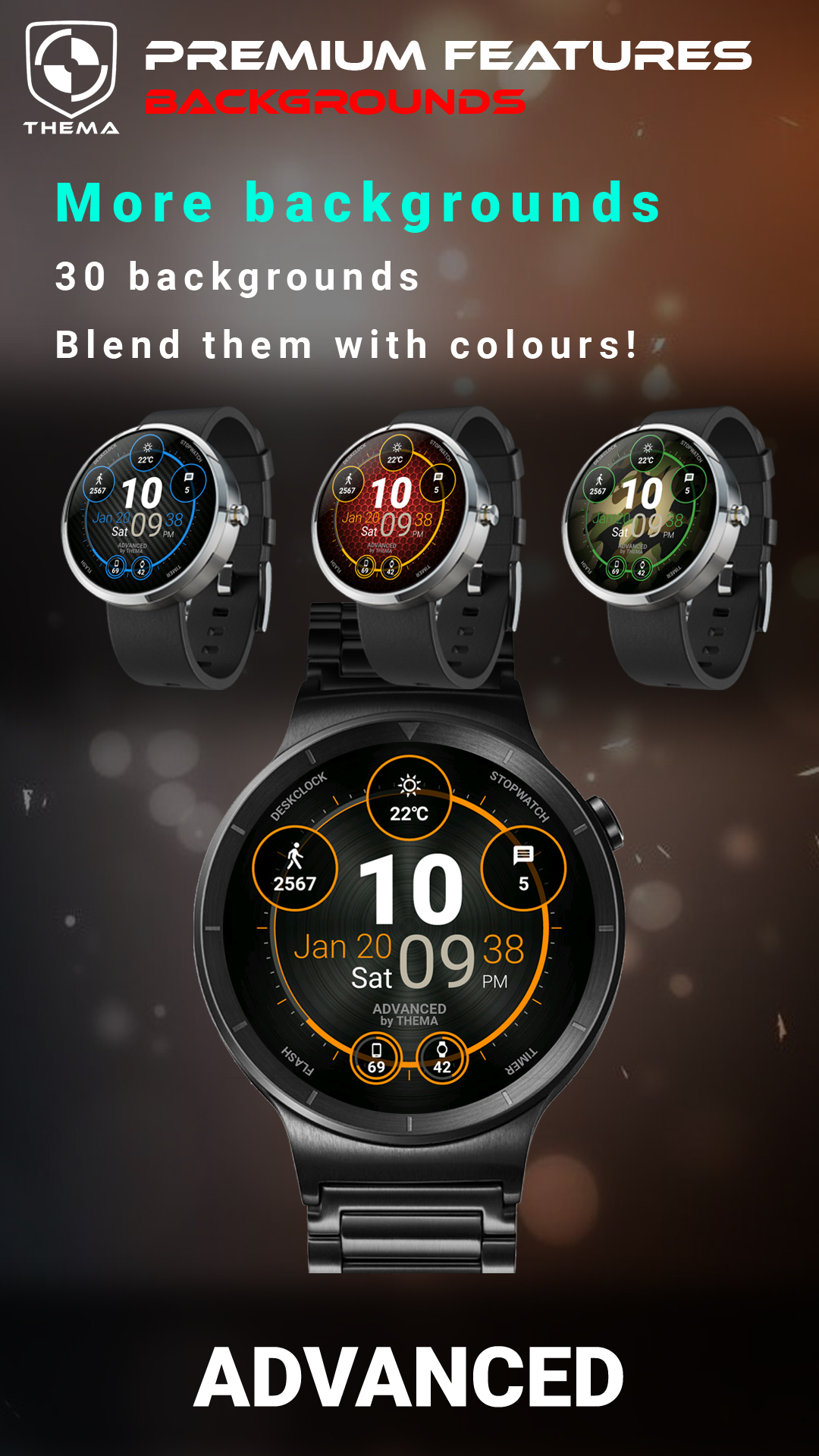 اسکرین شات 6 برنامه Advanced Watch Face