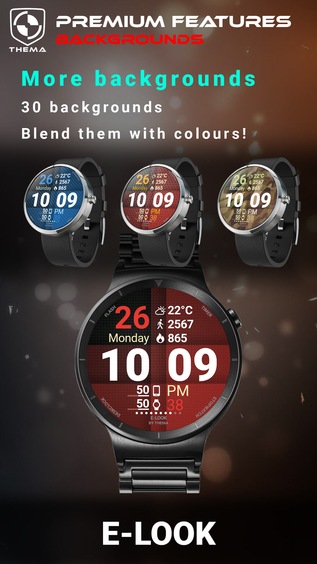 اسکرین شات 6 برنامه E-Look Watch Face