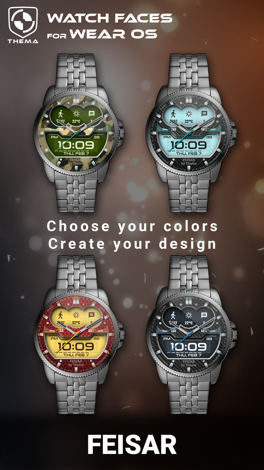 اسکرین شات 2 برنامه Feisar Watch Face