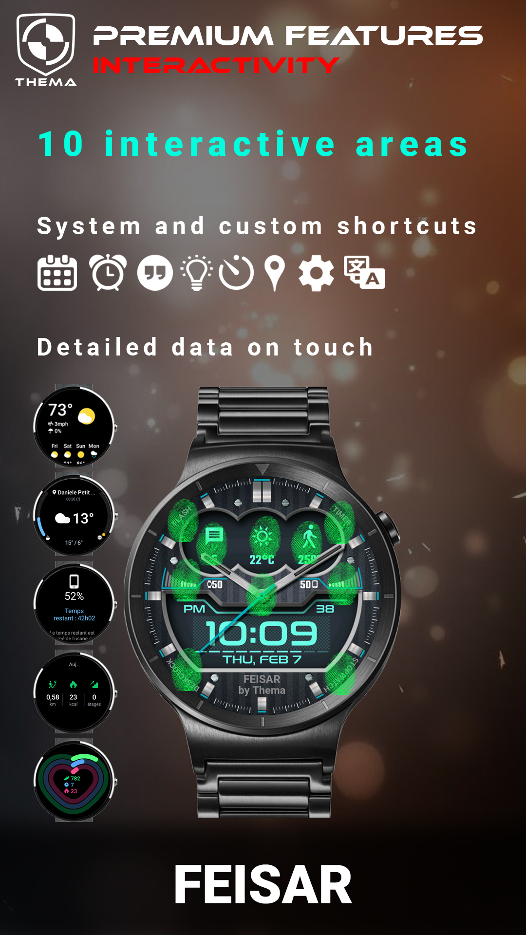 اسکرین شات 3 برنامه Feisar Watch Face