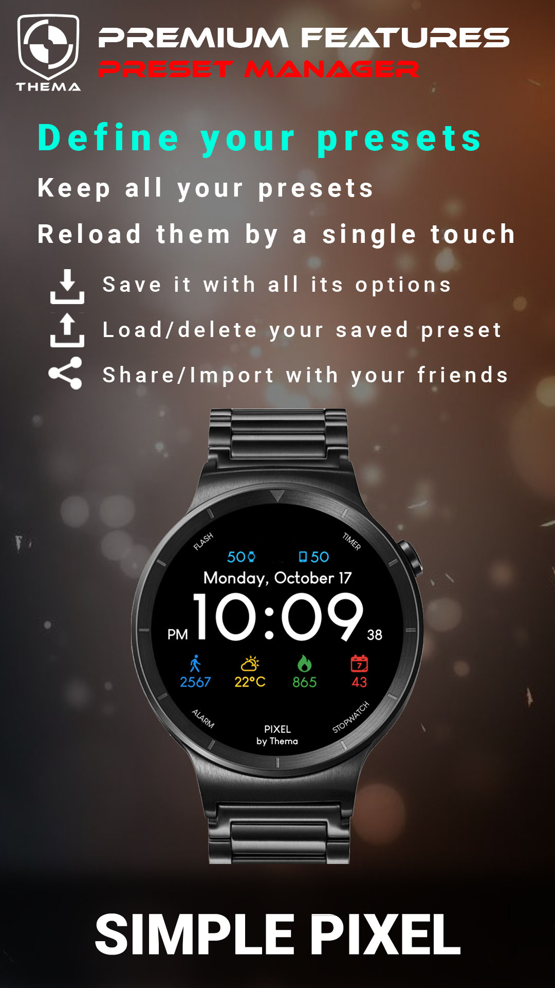 اسکرین شات 5 برنامه Simple Pixel Watch Face