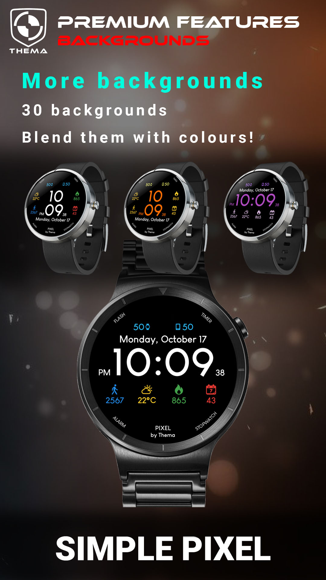 اسکرین شات 6 برنامه Simple Pixel Watch Face