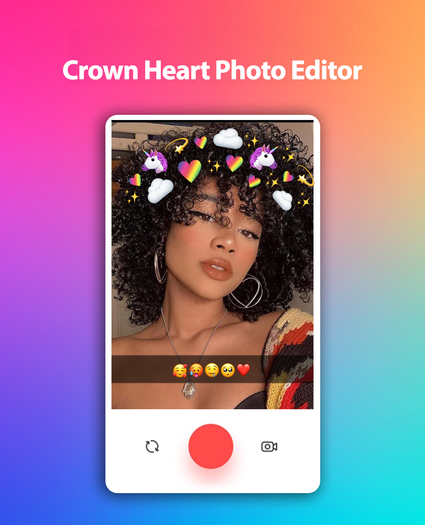 اسکرین شات 2 برنامه Crown Heart Photo Editor