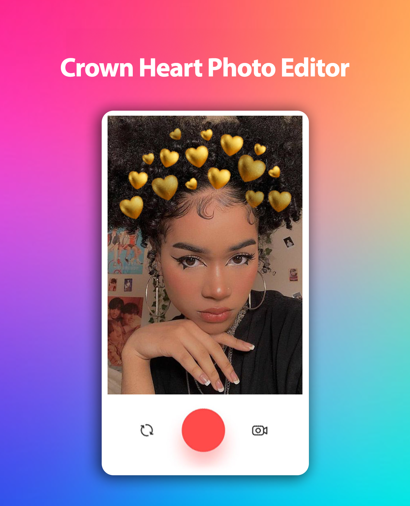 اسکرین شات 5 برنامه Crown Heart Photo Editor