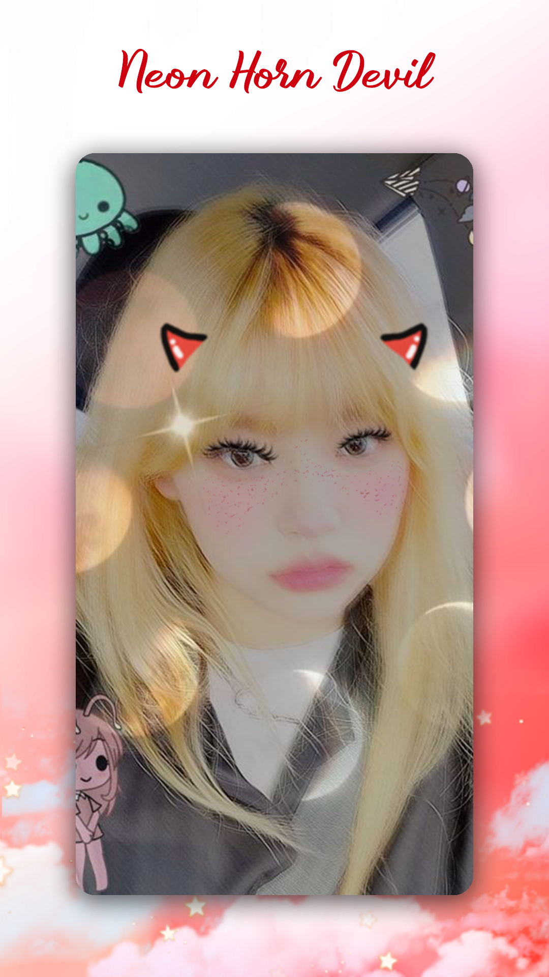 اسکرین شات 3 برنامه Neon Horns Devil Photo Editor