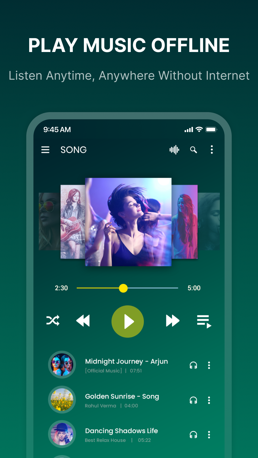 اسکرین شات 1 برنامه Music Player - MP3 Player