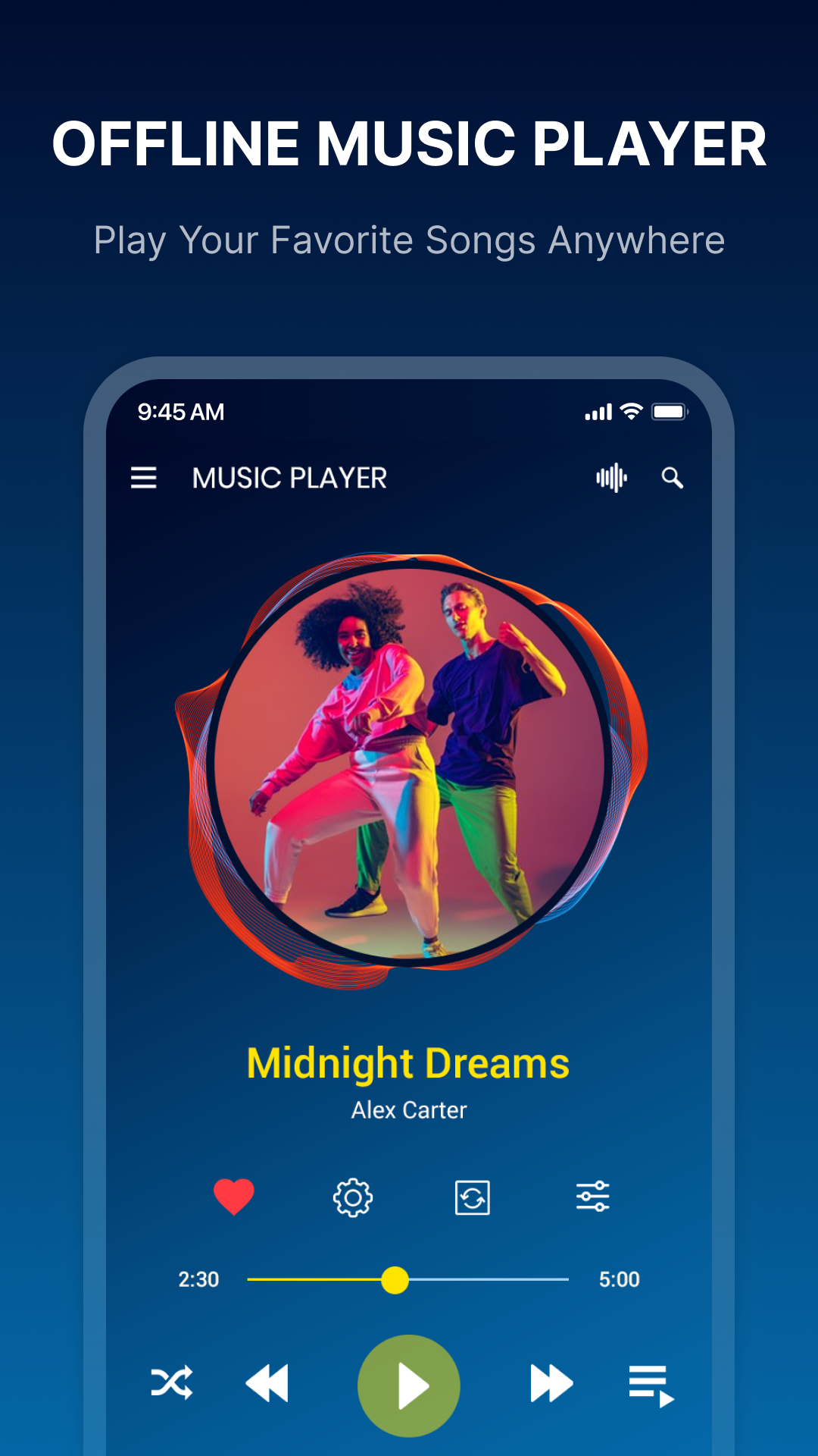 اسکرین شات 3 برنامه Music Player - MP3 Player