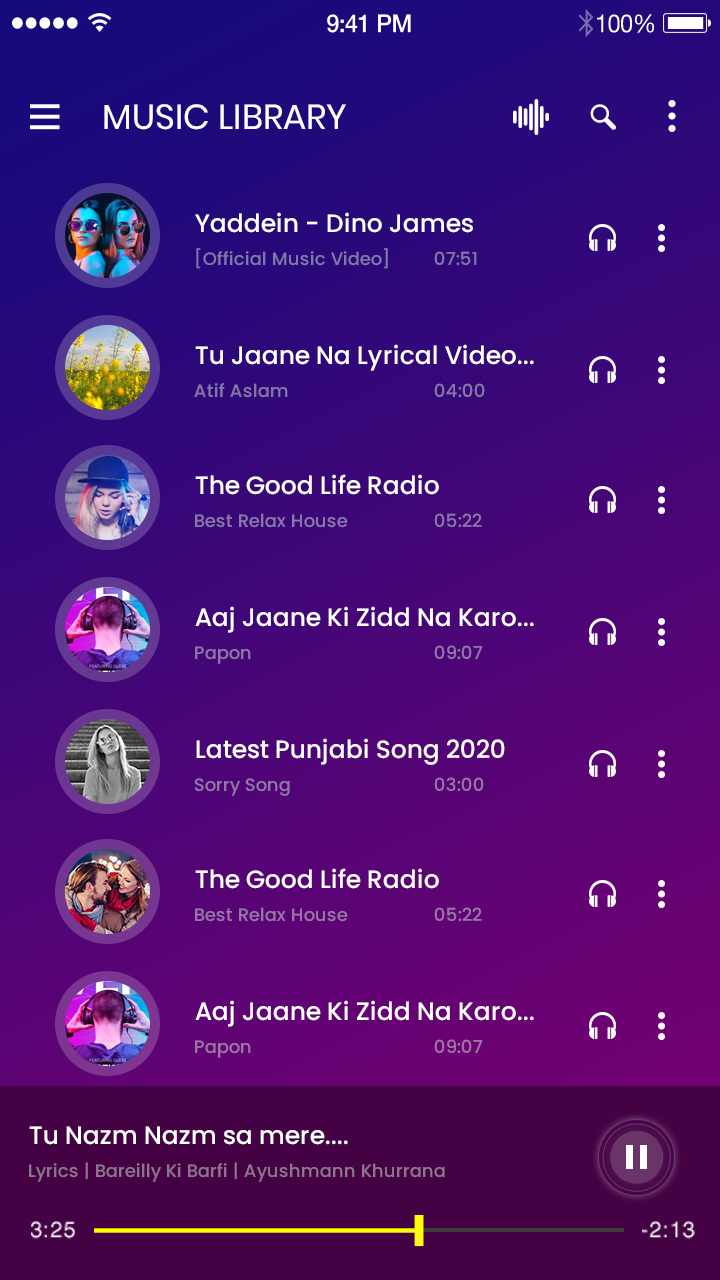 اسکرین شات 4 برنامه Music Player for Galaxy