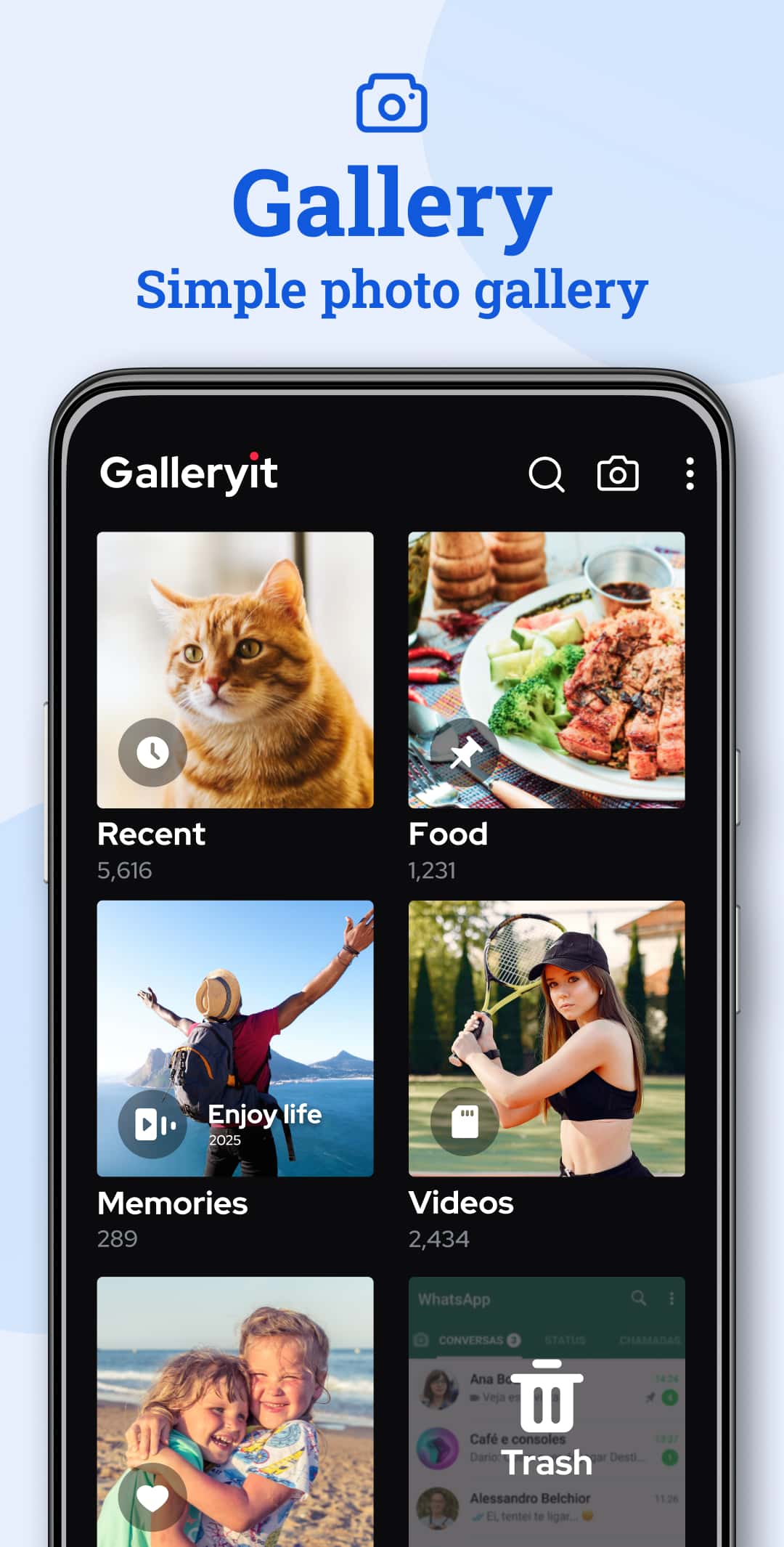 اسکرین شات 1 برنامه Galleryit - Photo Vault, Album