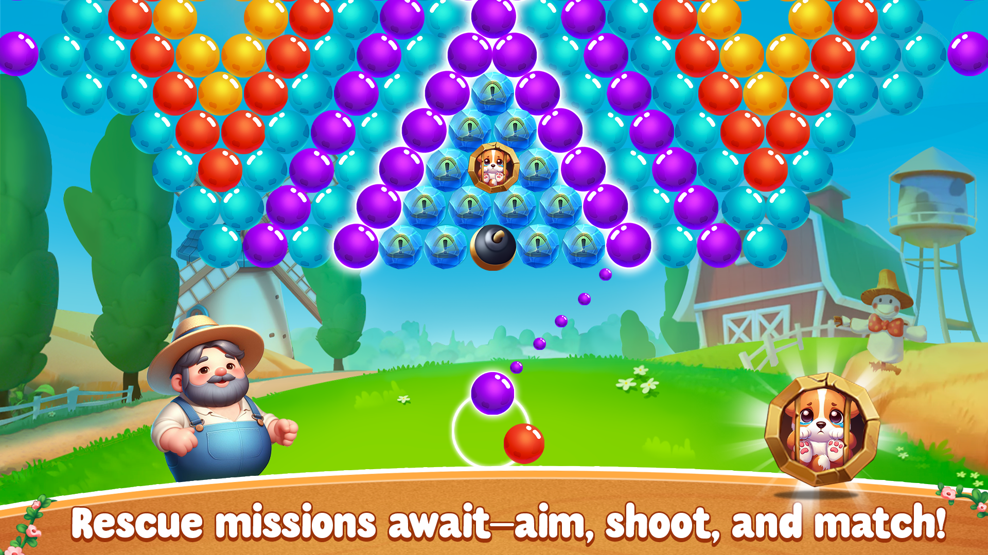 اسکرین شات 3 بازی Bubble Shooter: Puppy Rescue