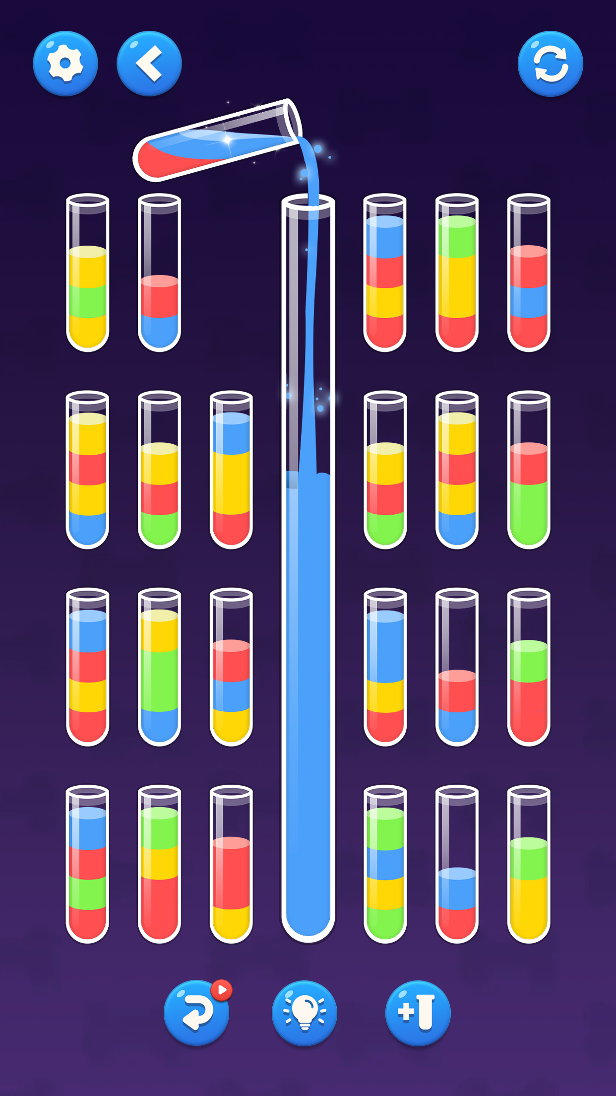 اسکرین شات 1 بازی Water Sort! Color Match Puzzle