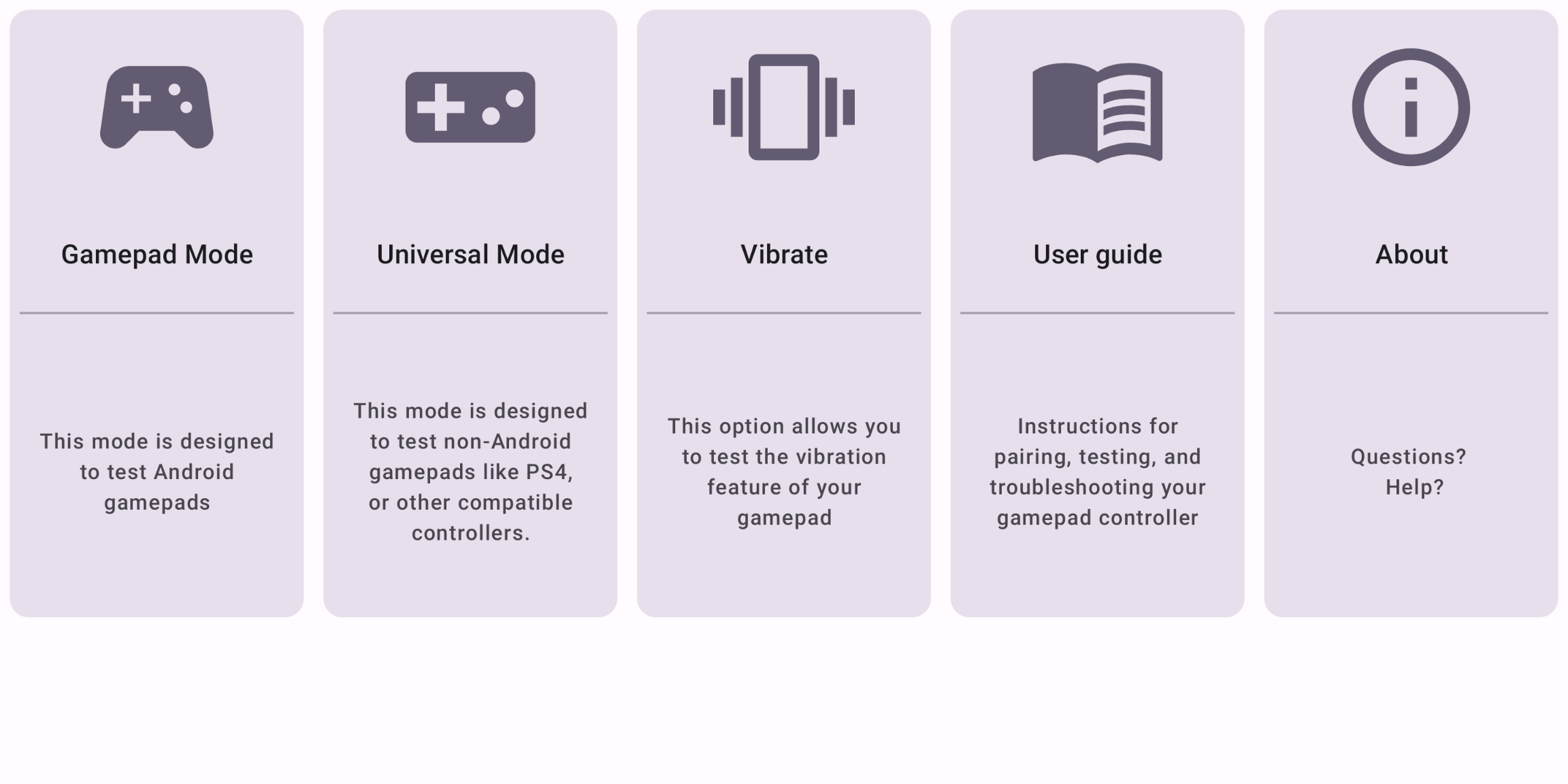 اسکرین شات 1 برنامه GamePad Tester Lite